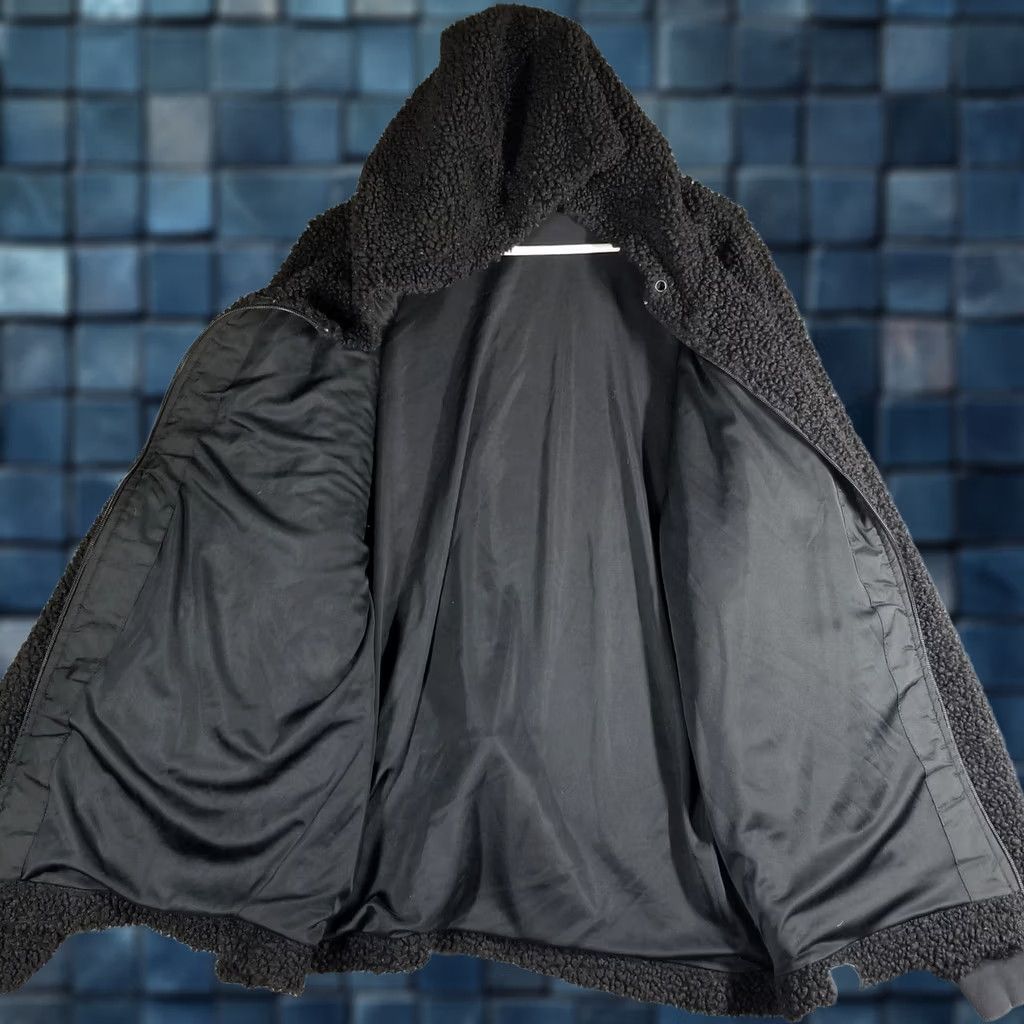 Adidas Adidas Jacket Mens XL Black Hooded Sherpa Fleece Pockets Full Zip Parka Logo Size US XL / EU 56 / 4 - 1 Thumbnail