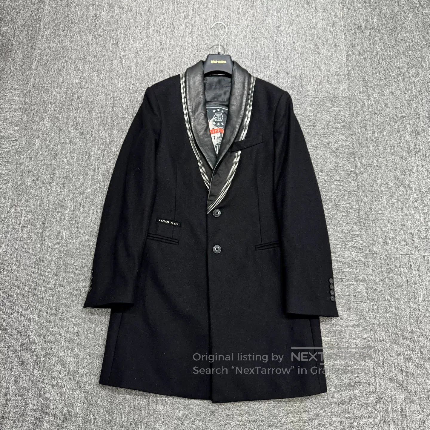 Philipp Plein Philipp Plein Wool Leather Panel Coat. Size US M / EU 48-50 / 2 - 1 Thumbnail