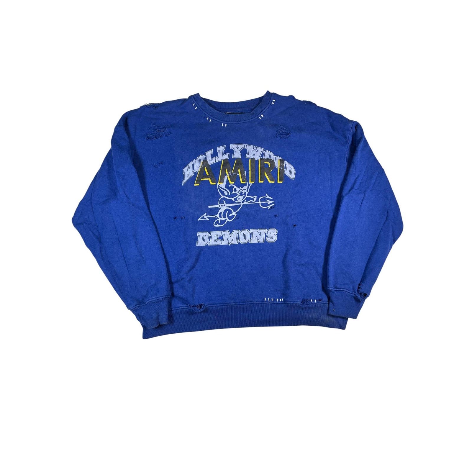 Amiri Amiri Demon's Navy & Yellow Crewneck Size US M / EU 48-50 / 2 - 1 Thumbnail