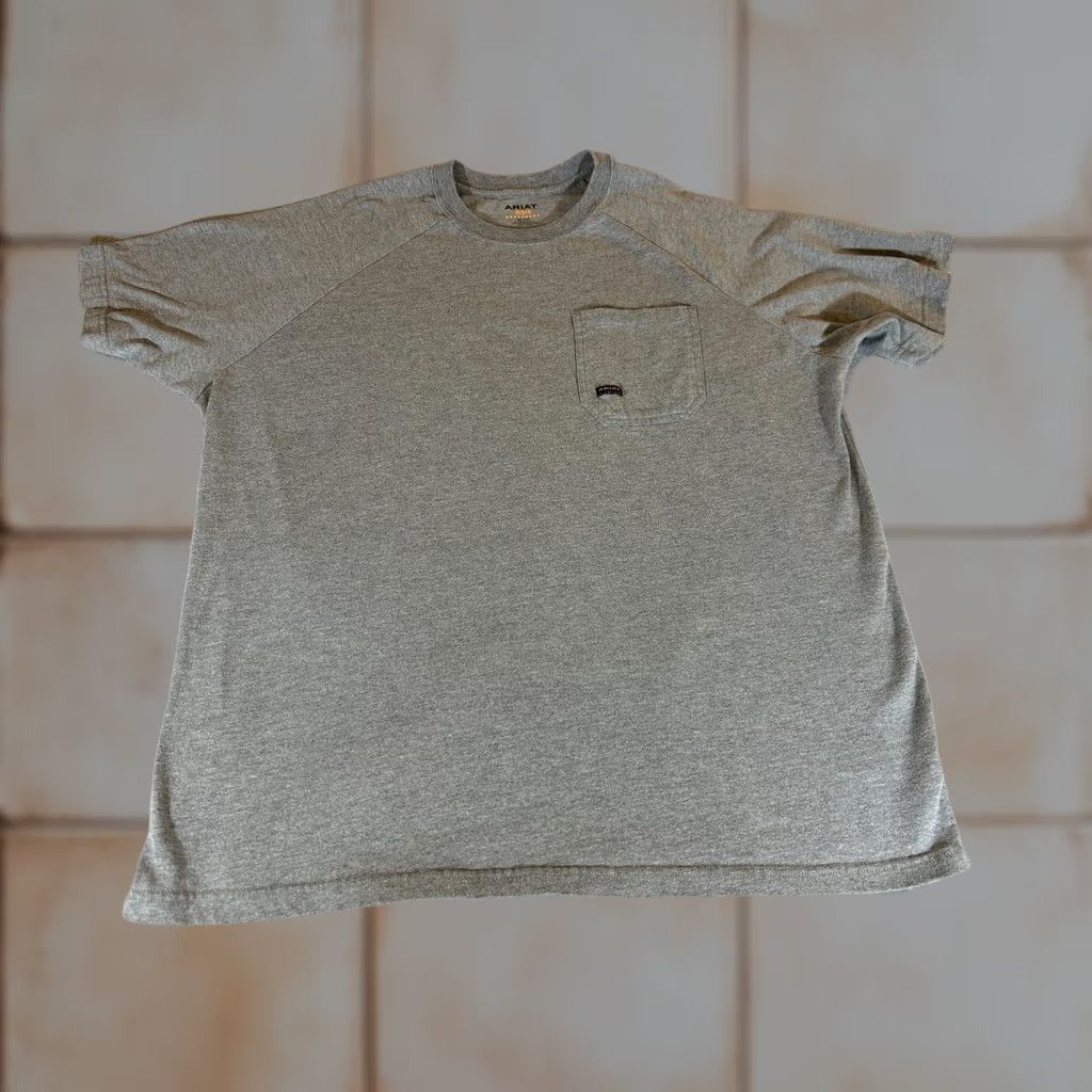 Ariat Ariat Shirt Mens 3XL Gray Crewneck REBAR Pocket Short Sleeve Workwear XXXL Shirt Mens 3XL Gray Crewneck REBAR Pocket Short Sleeve Workwear XXXL Size US XXL / EU 58 / 5 - 1 Thumbnail