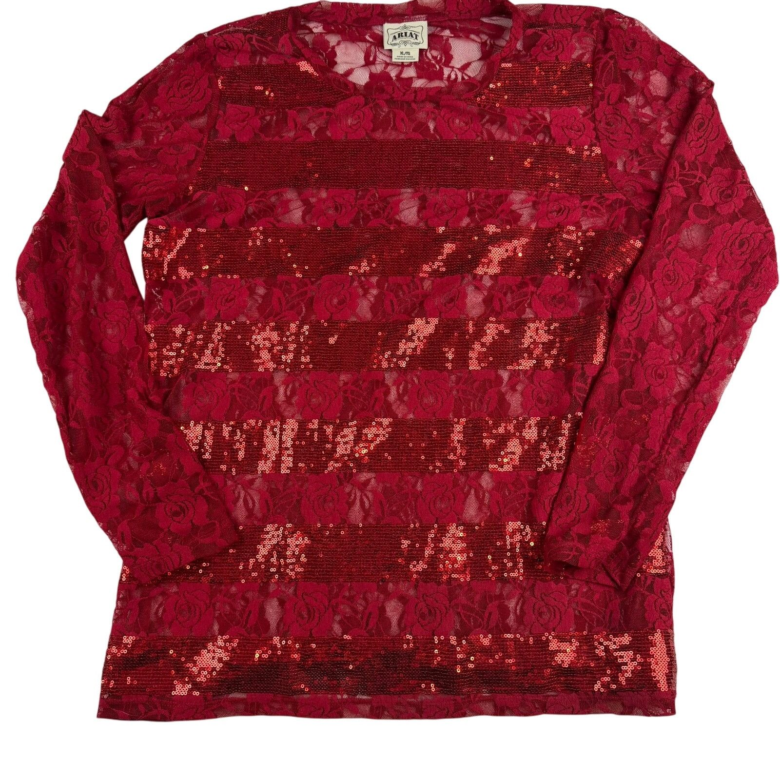 Ariat Ariat Sheer Lace Western Shirt - Women's Size XL Size XL / US 12-14 / IT 48-50 - 1 Thumbnail