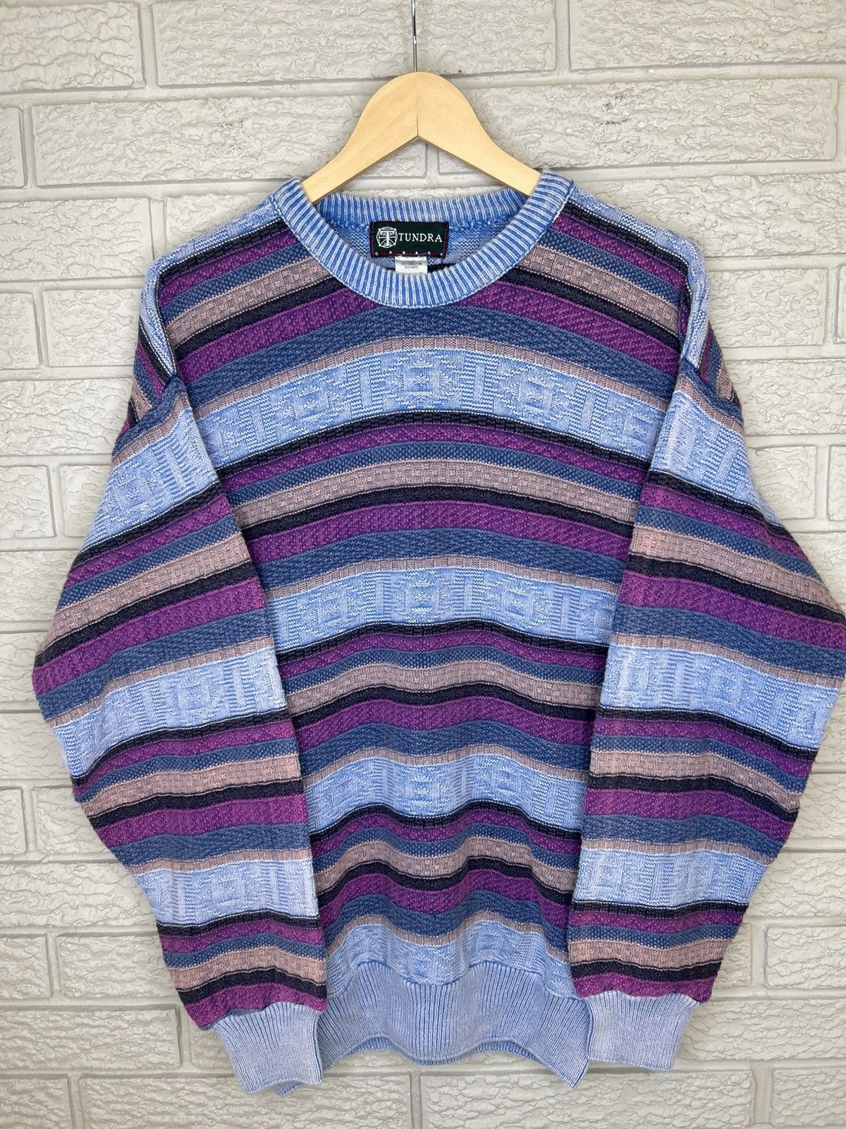Tundra Vintage Tundra 3D Coogi Style Knit Sweater Size US M / EU 48-50 / 2 - 1 Thumbnail