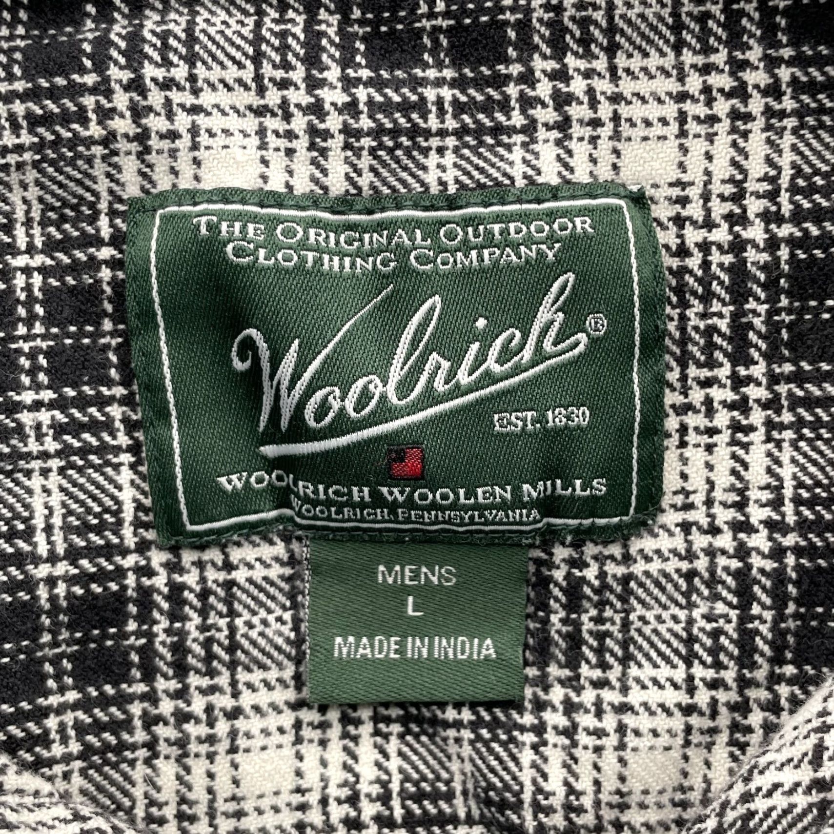 Vintage VINTAGE Woolrich Chamois Flannel Shirt Men Large Black Gorpcore Hunting Cabin Grunge 90s Size US L / EU 52-54 / 3 - 3 Thumbnail