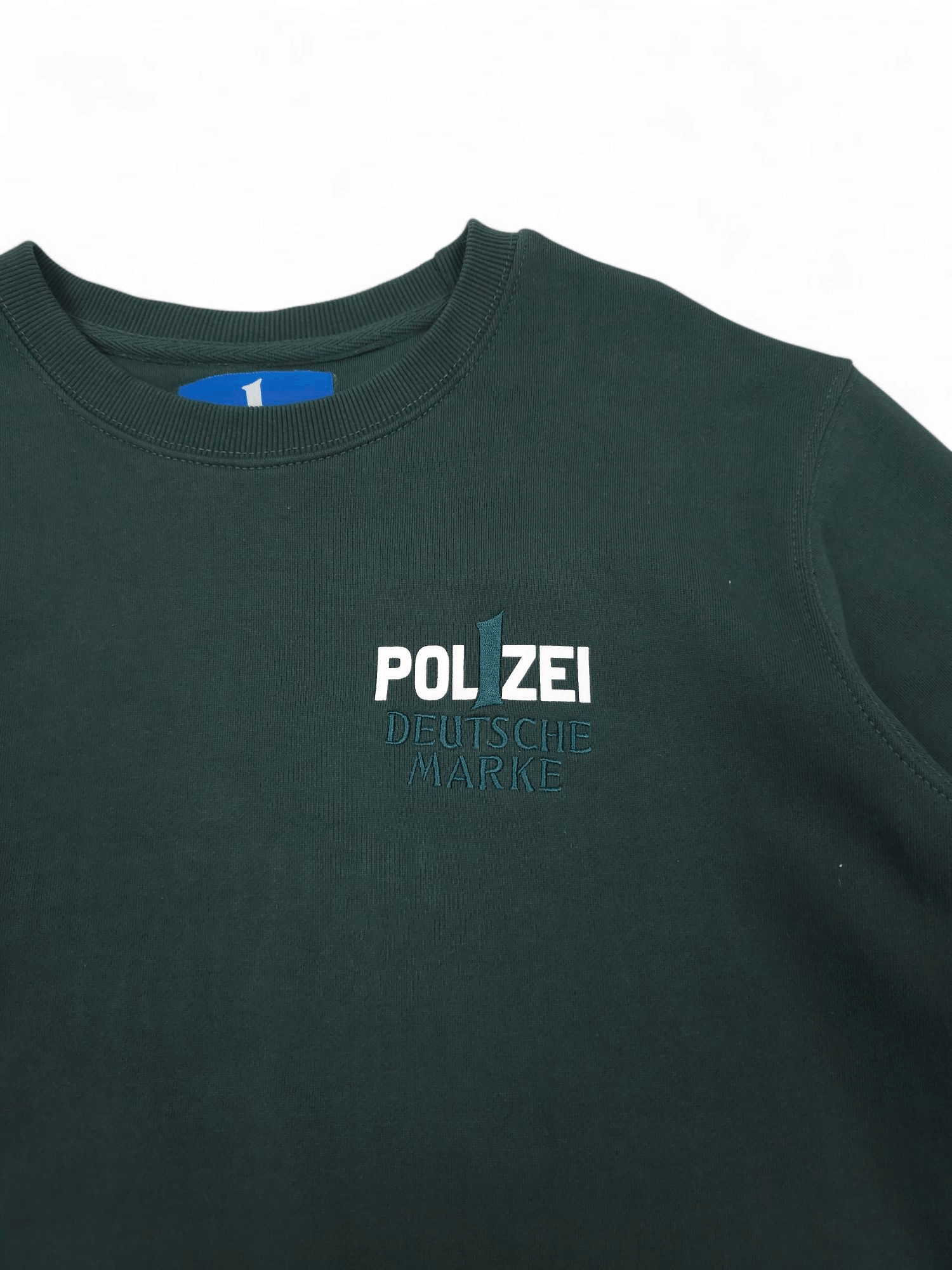 Vintage 💎 Vintage Green Polizei Kanye Vetements Crewneck Sweatshirt Size US L / EU 52-54 / 3 - 3 Thumbnail