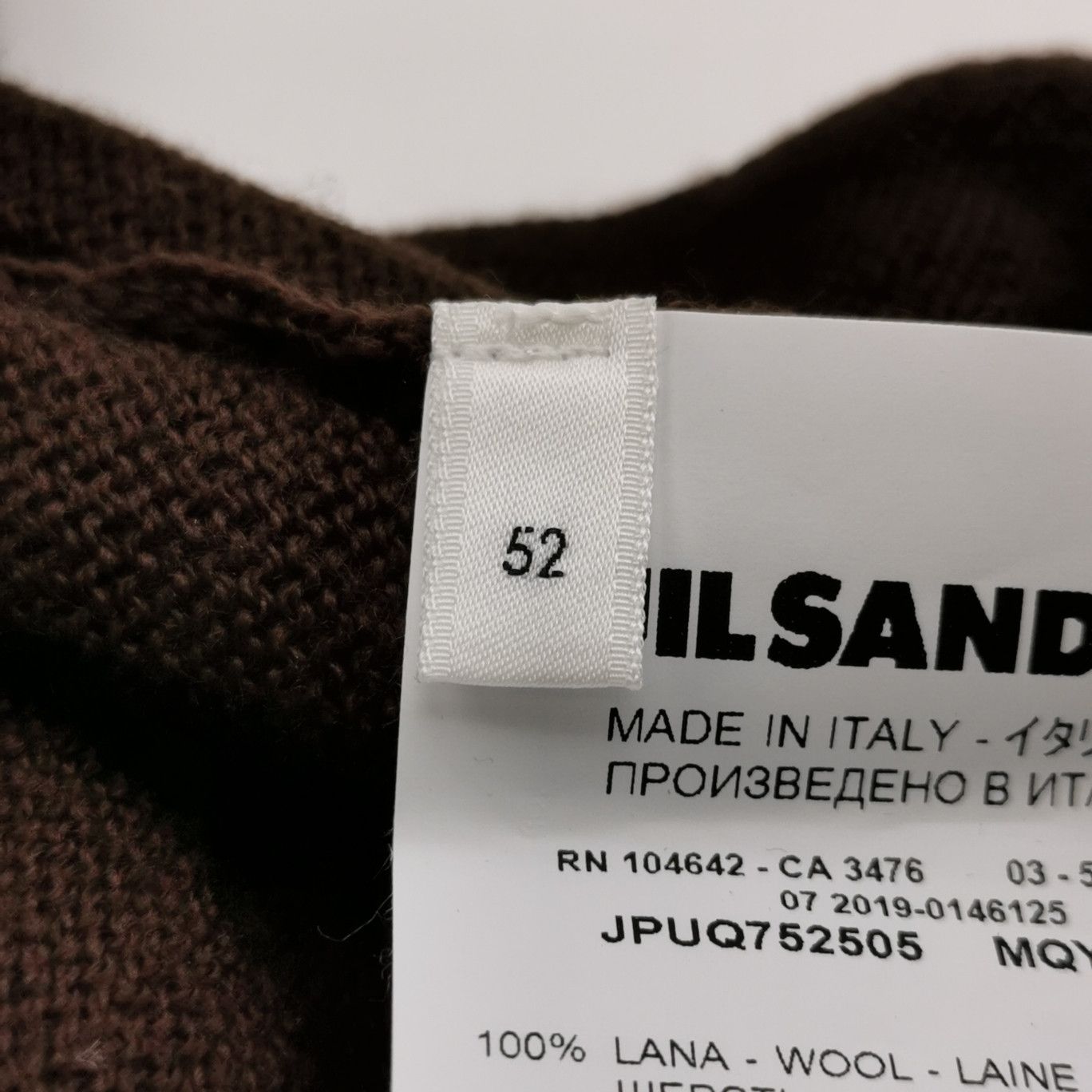 Jil Sander JIL SANDER JIL SANDER Wool Solid Color Round Neck Sweater Size US L / EU 52-54 / 3 - 5 Thumbnail