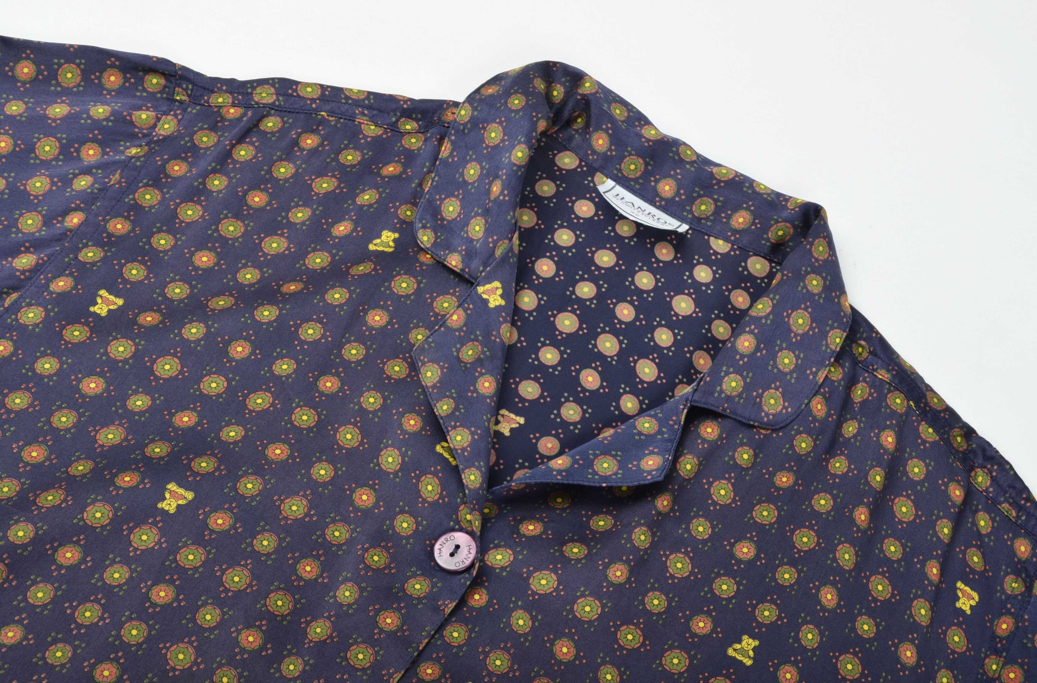 Hanro Vintage Hanro of Switzerland Blue Teddy Print Pajama Set Size XS / US 0-2 / IT 36-38 - 7 Thumbnail