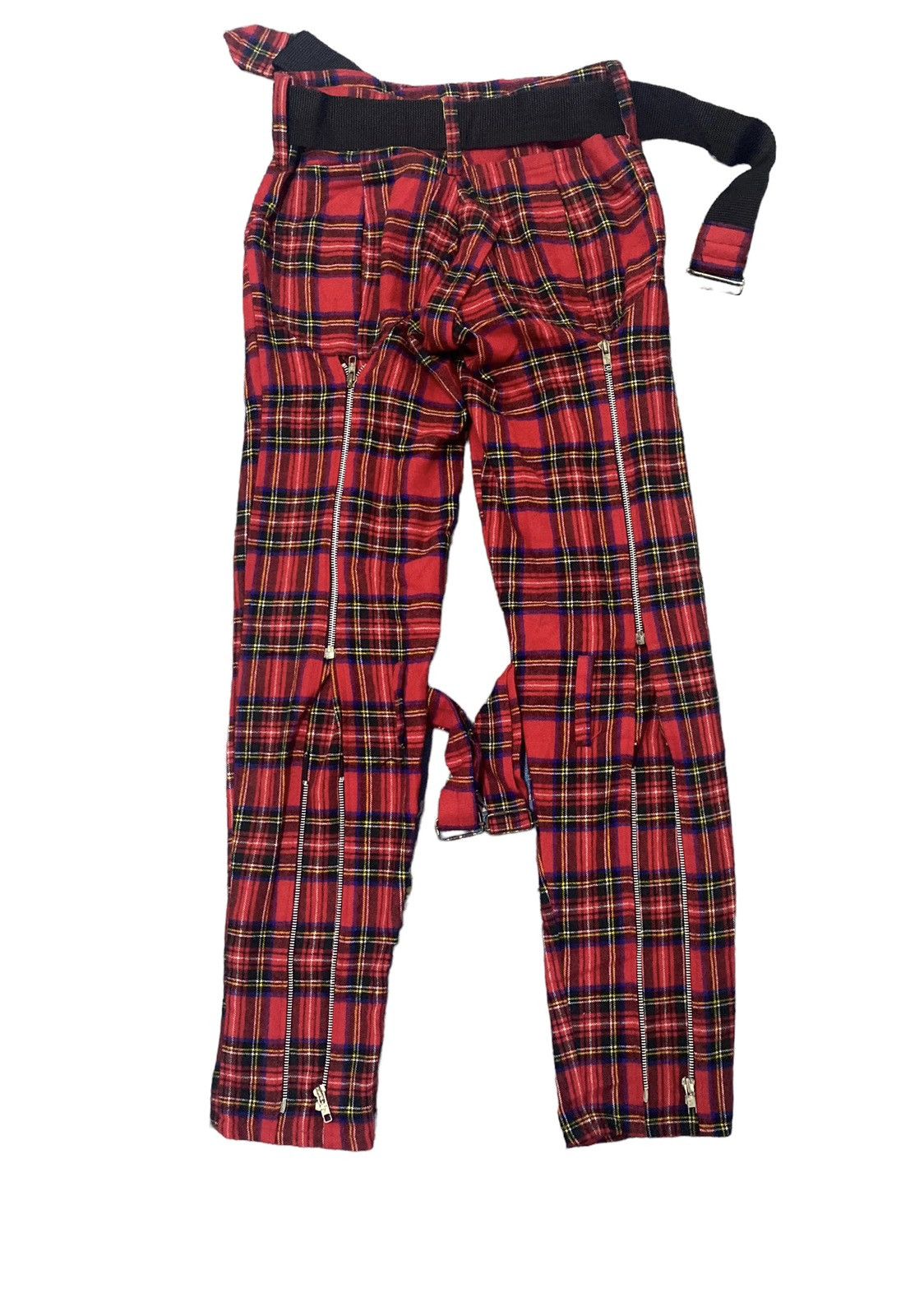 image of vintage 80's Boy London Sex Pistols Wool Punk Pants in Red, Men's (Size 30)