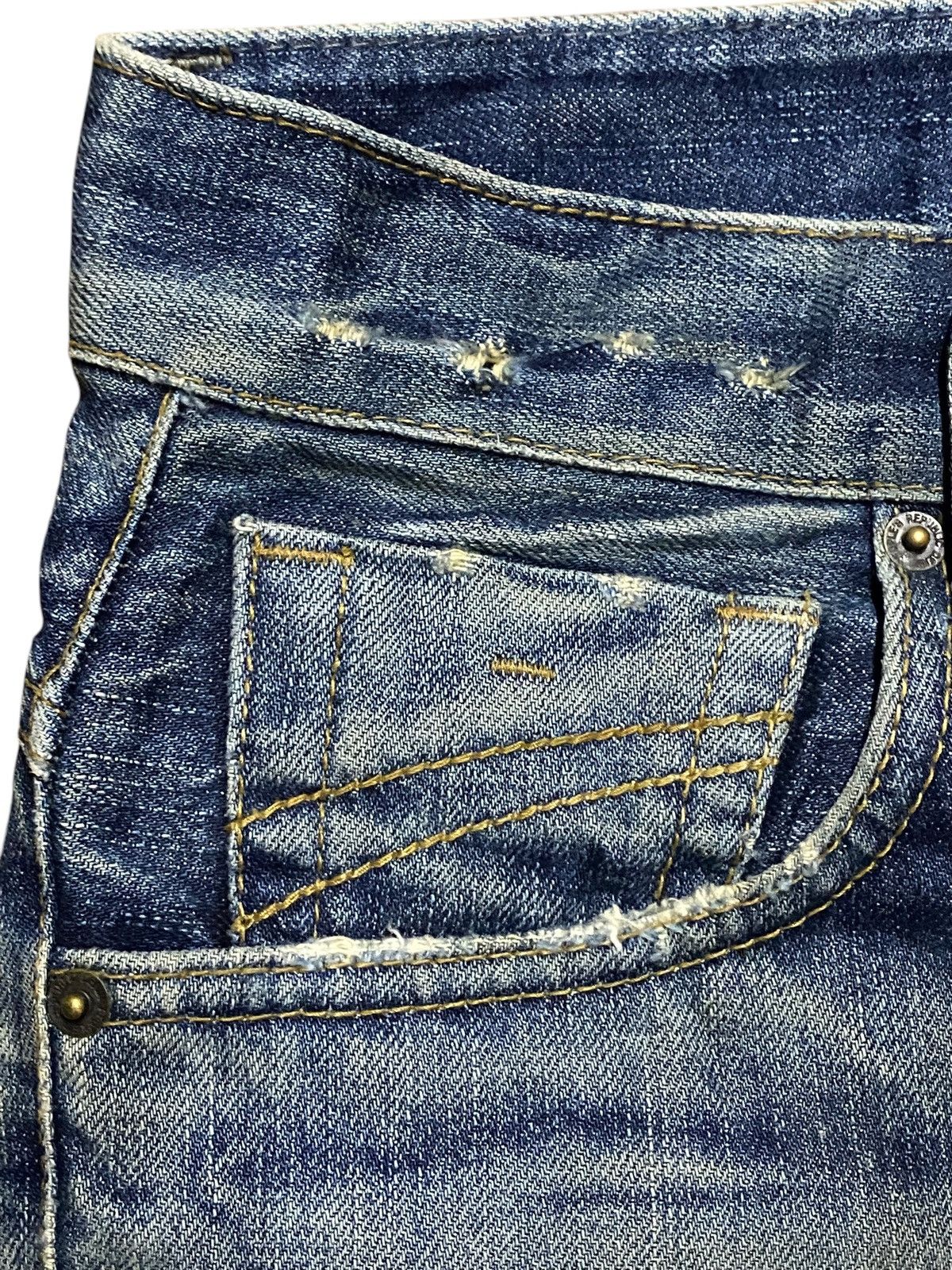 POST ARCHIVE FACTION (PAF) Denim People Republic Distressed Blue Black Size US 33 - 9 Thumbnail