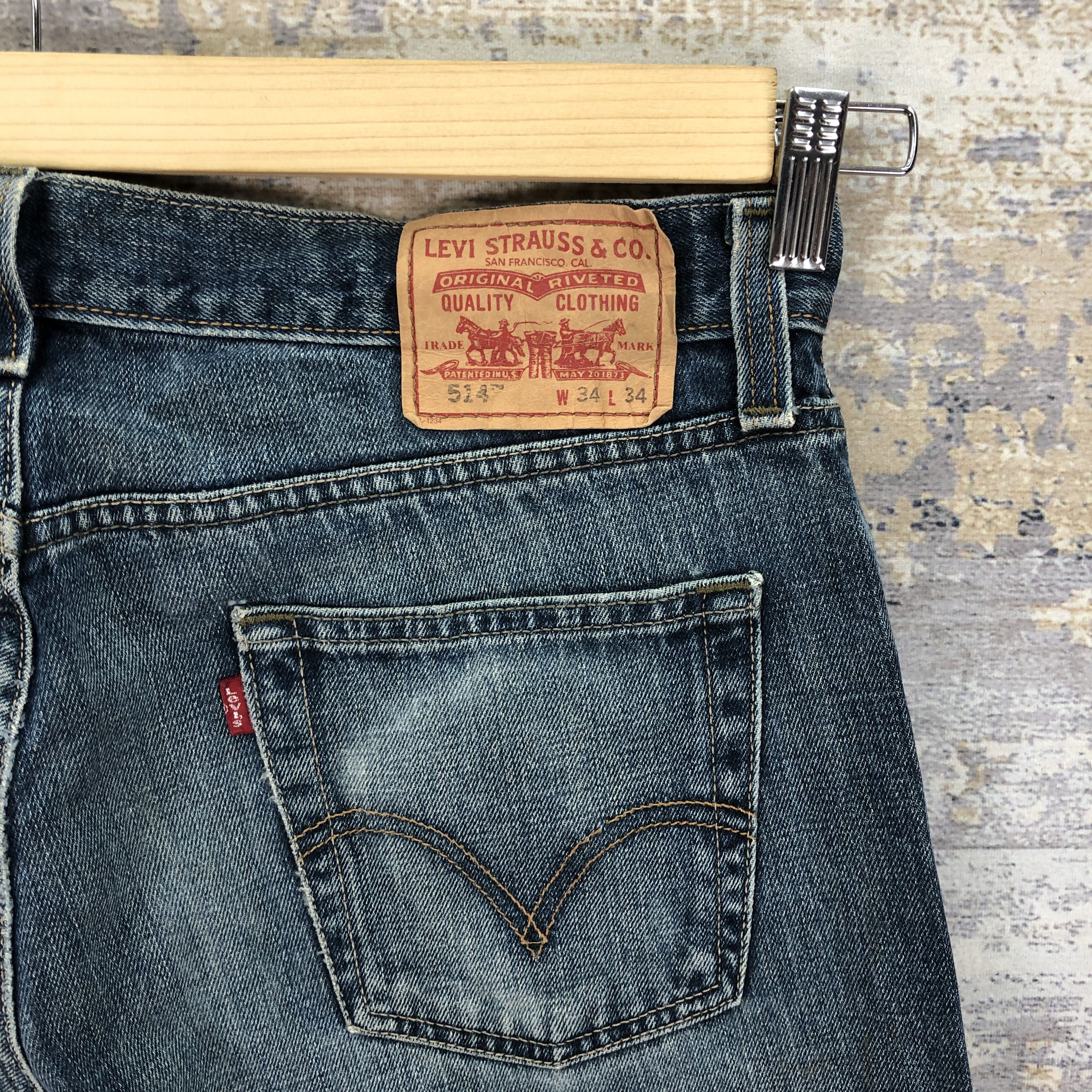 Levi's Vintage Y2K Levis 514 Faded Jeans Levi's Light Wash Denim Size US 34 / EU 50 - 5 Thumbnail