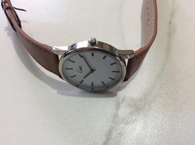 Designer Limit men's white dial brown leather strap watch Size ONE SIZE - 1 Thumbnail