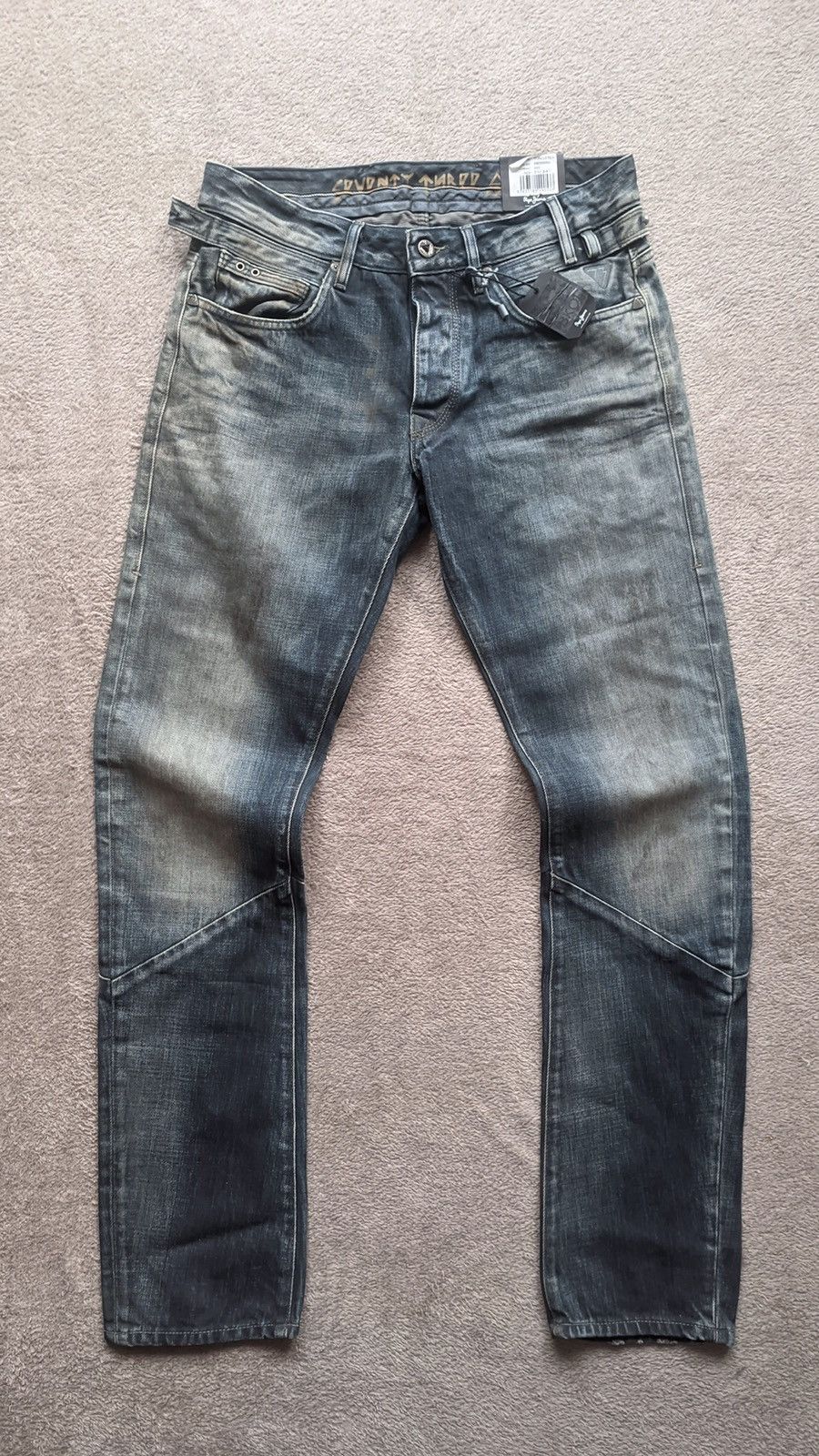 If Six Was Nine × Japanese Brand × Le Grande Bleu (L.G.B.) Sick Pepe Jeans Dirty Y2K faded Mudwash Rusty denim Size US 30 / EU 46 - 1 Thumbnail