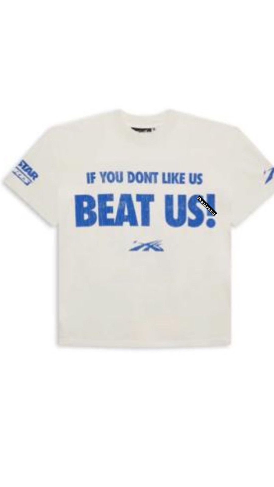 image of Beat Us! Hellstar White Tee, Men's (Size Large)