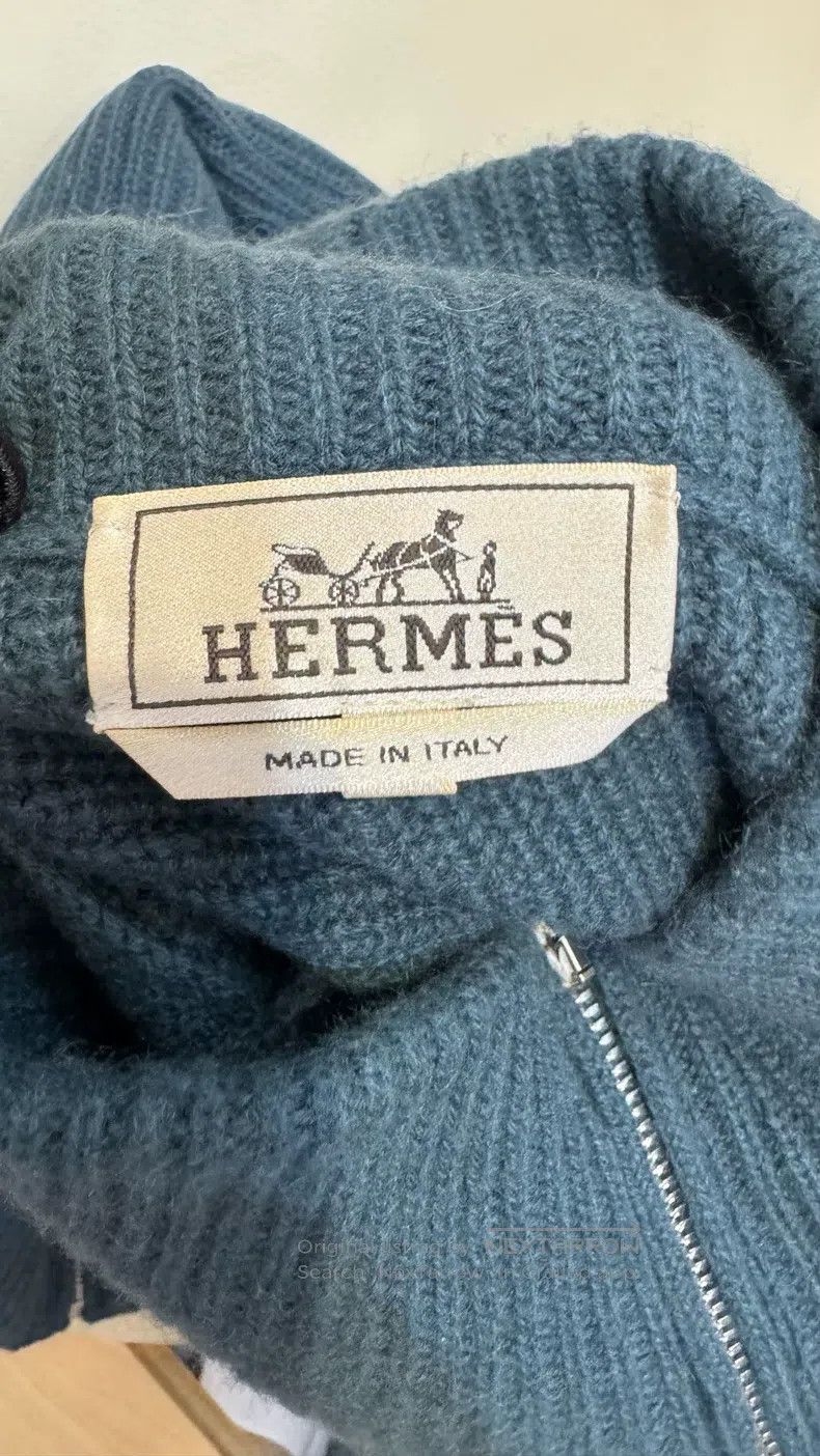 Hermes Hermes Knitted Cashmere Sweater with Zipper Open Front Size US L / EU 52-54 / 3 - 3 Thumbnail
