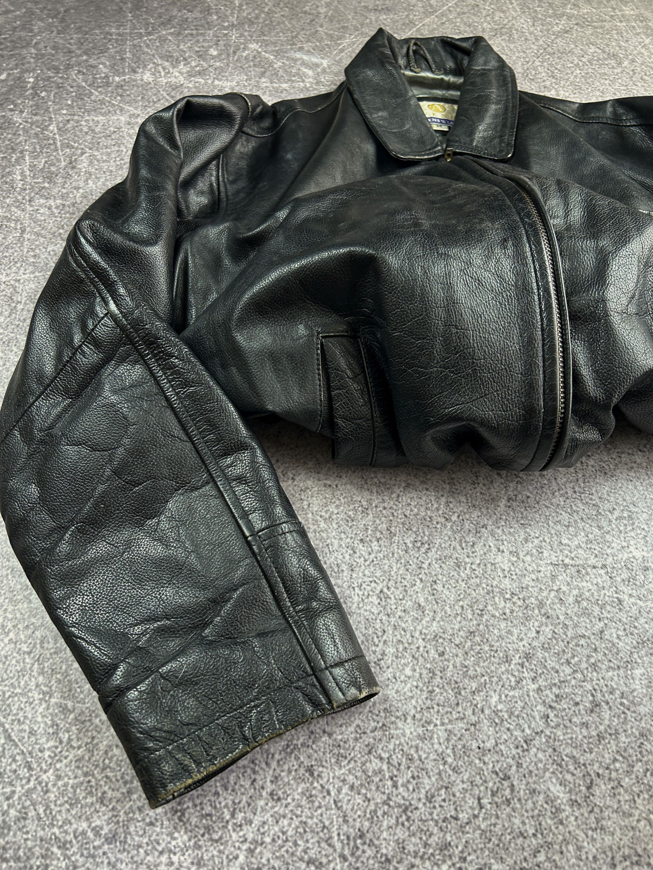 Japanese Brand VTG Yohji Yamamoto Kanye West Ye Style Washed Leather Jacket Size US L / EU 52-54 / 3 - 3 Thumbnail