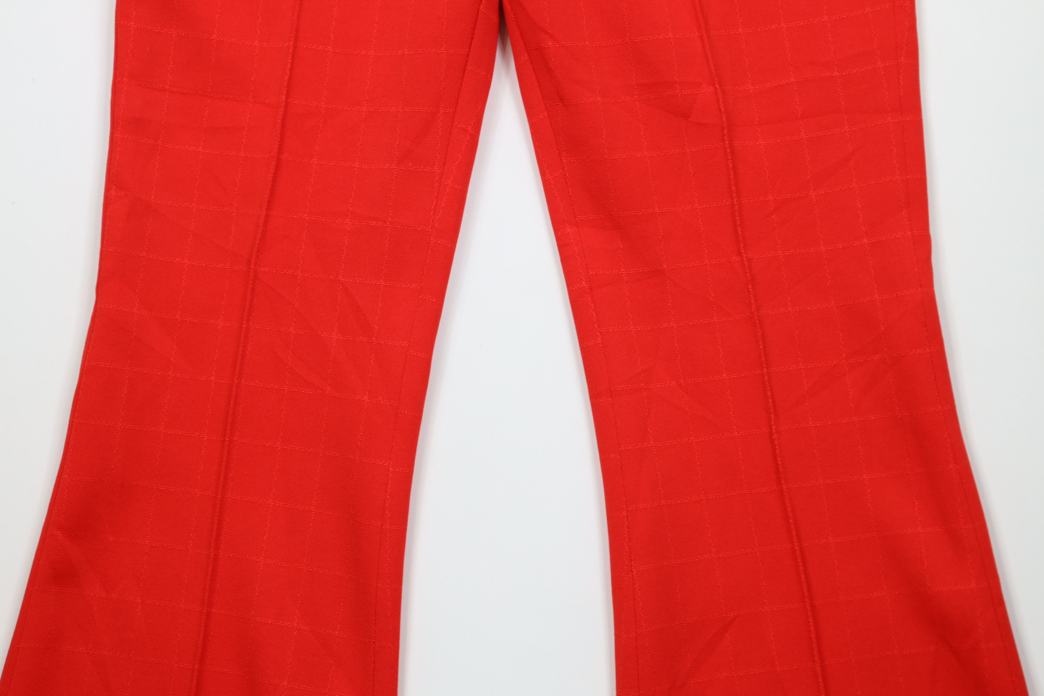 Vintage Vintage 70s Streetwear Knit Bell Bottoms Pants Plaid USA Size 32" / US 10 / IT 46 - 3 Thumbnail