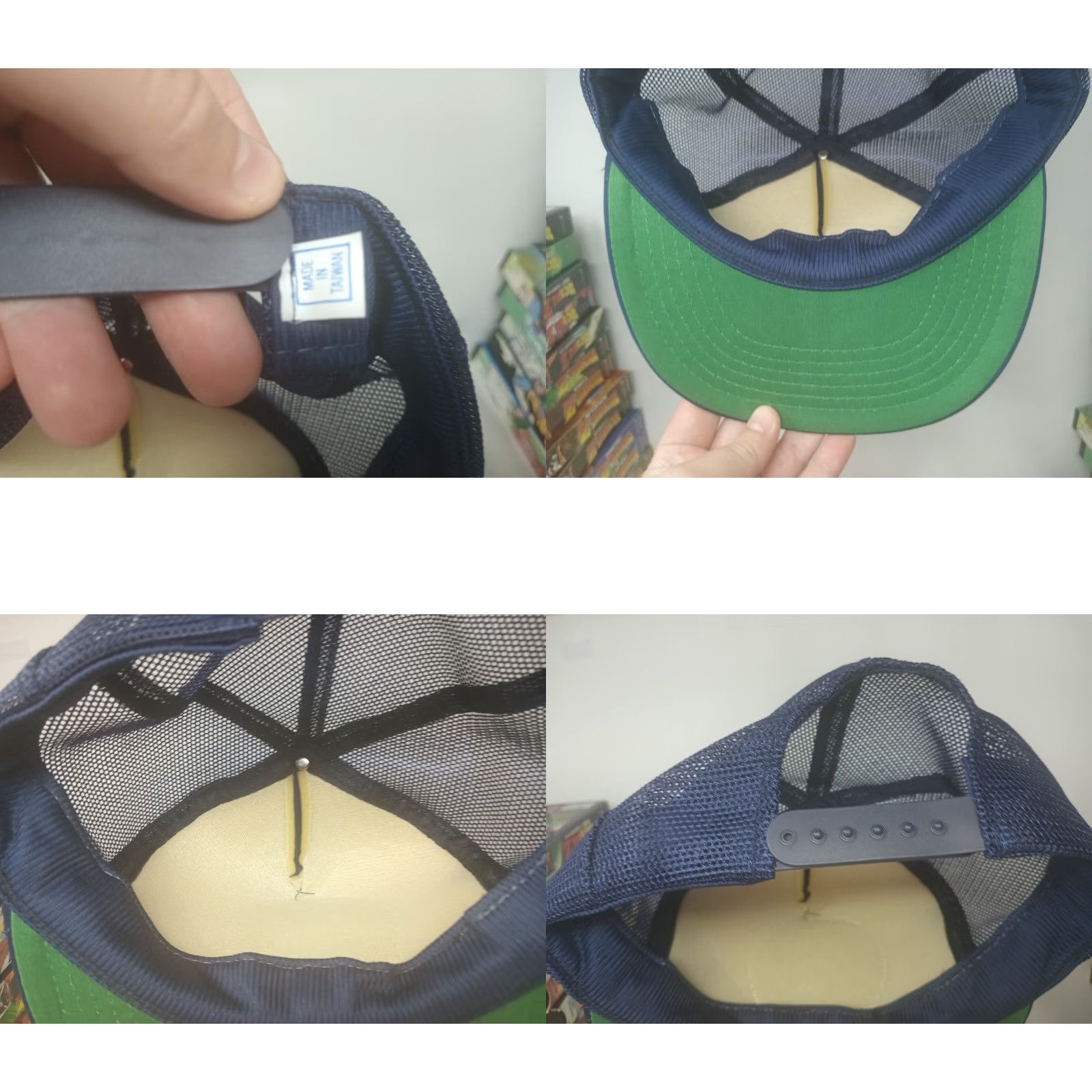 Vintage VINTAGE Bermuda Fishing Trucker Hat Snapback Hat Patch 1980's Hat Men One Size Blue 80s Snapback Size ONE SIZE - 8 Thumbnail