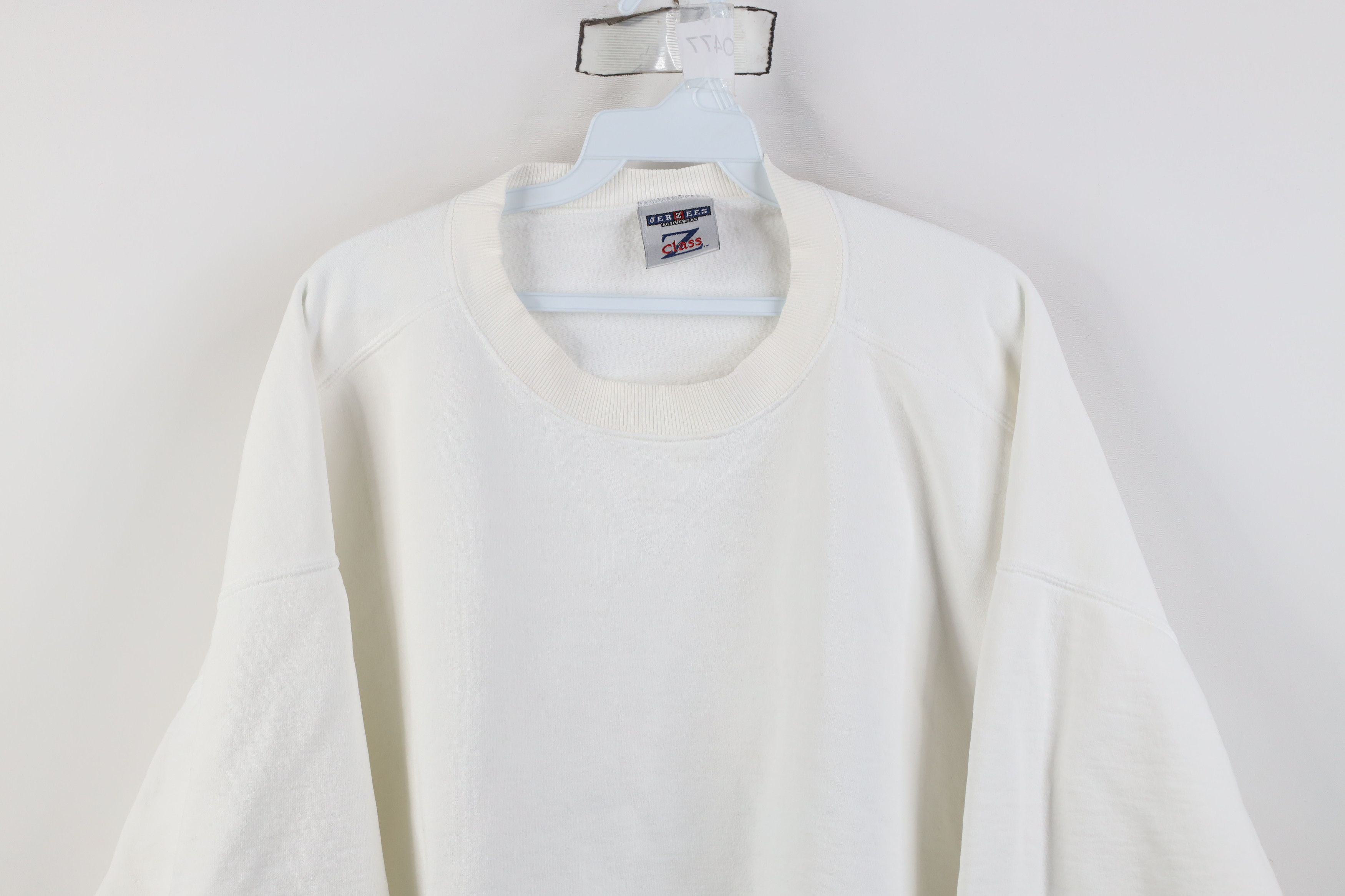 Vintage Vintage 90s Streetwear Boxy Fit Heavyweight Sweatshirt White Size US XXL / EU 58 / 5 - 2 Thumbnail