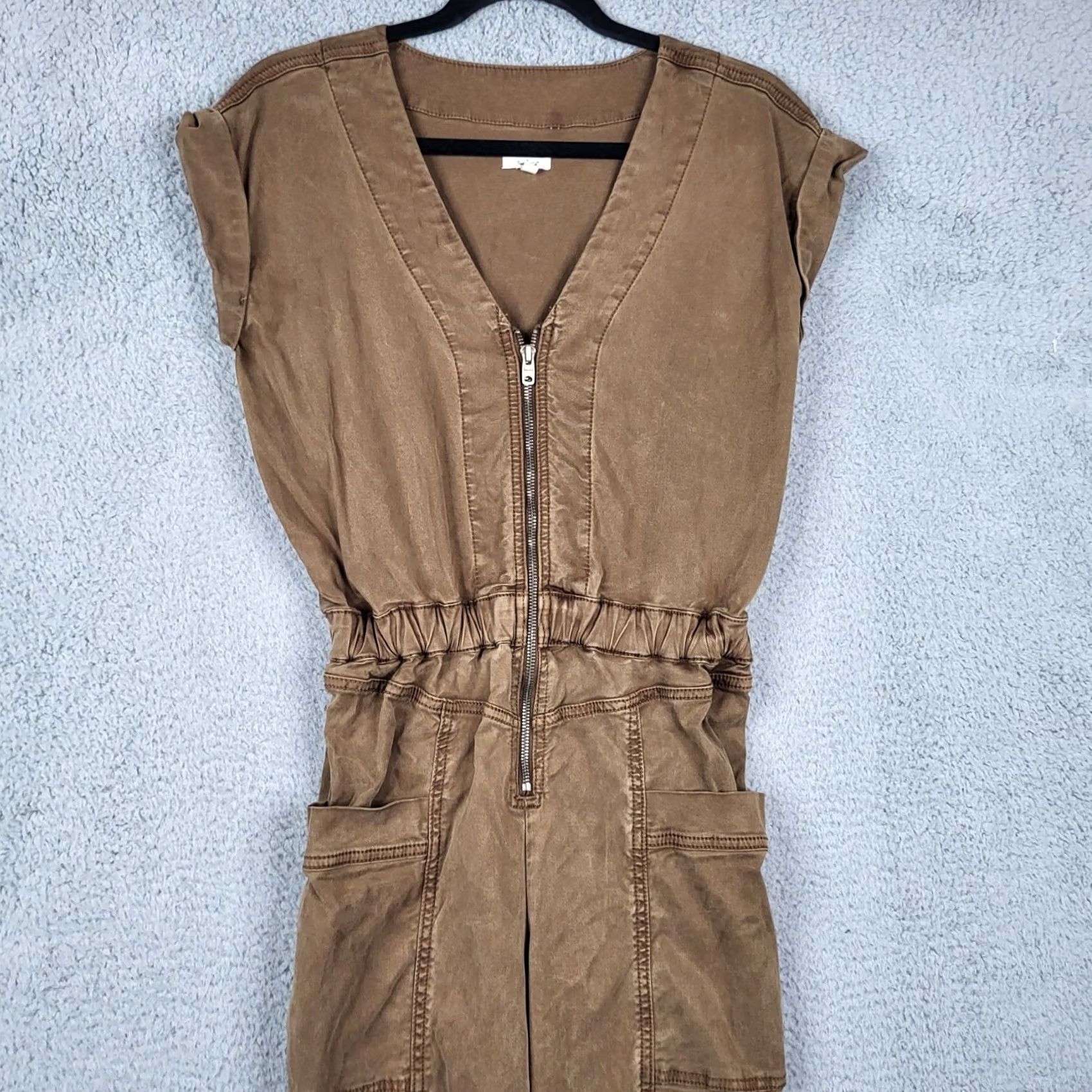 Splendid Mary Lawless Lee X Splendid Utility Zipper V-Neck Rompers & Jumpsuits Size XS Size 26" / US 2 / IT 38 - 4 Thumbnail