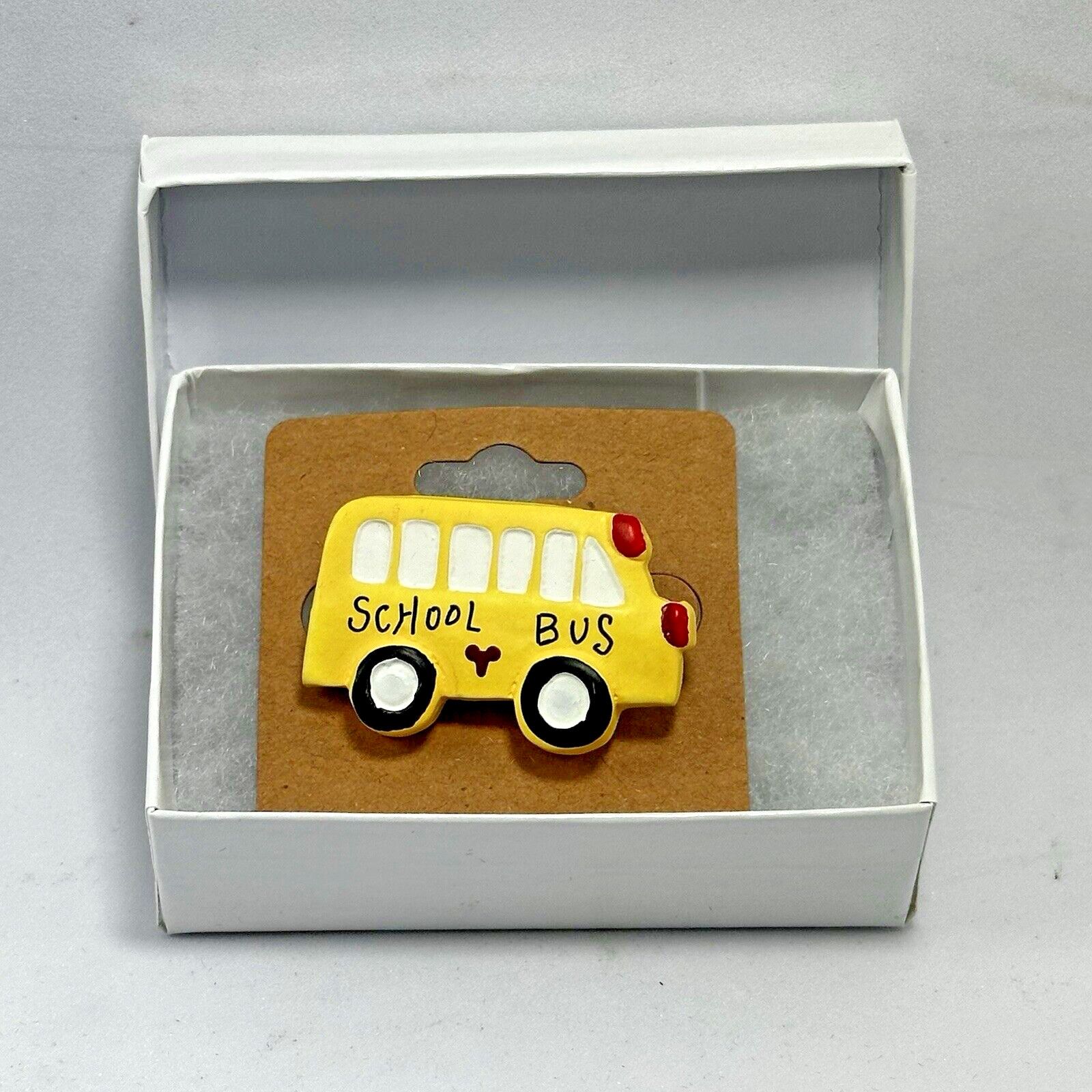 Other Teacher School Bus Yellow Brooch Pin Button Appreciation Size ONE SIZE - 3 Thumbnail