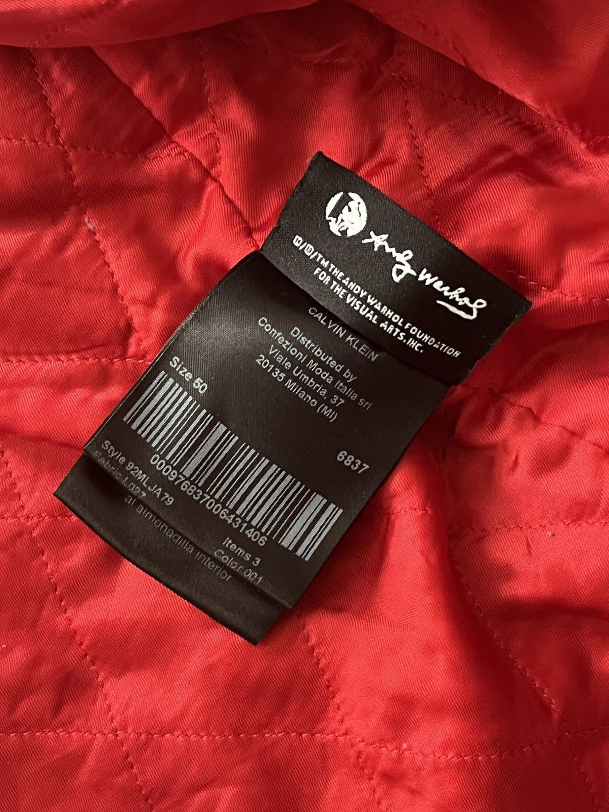 Andy Warhol × Calvin Klein 205W39NYC Raf Simons Steven Sprouse Screenprinted Leather Biker Jacket Size US M / EU 48-50 / 2 - 9 Thumbnail