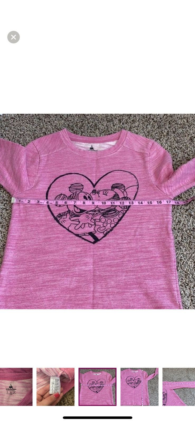 Disney Disney small Mickey and Minnie heart crewneck sweatshirt Size S / US 4 / IT 40 - 5 Thumbnail