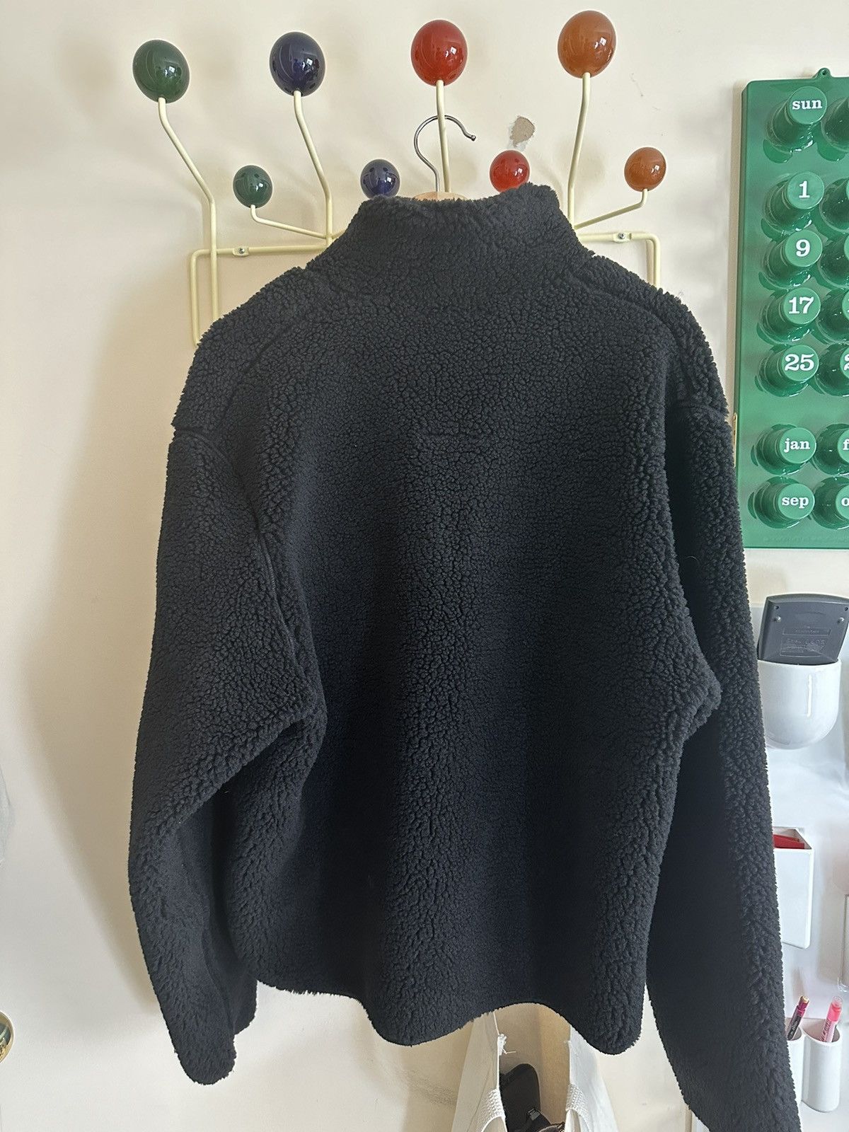 Our Legacy × Stussy RUNNER SWEAT Black Curly Fleece | Grailed