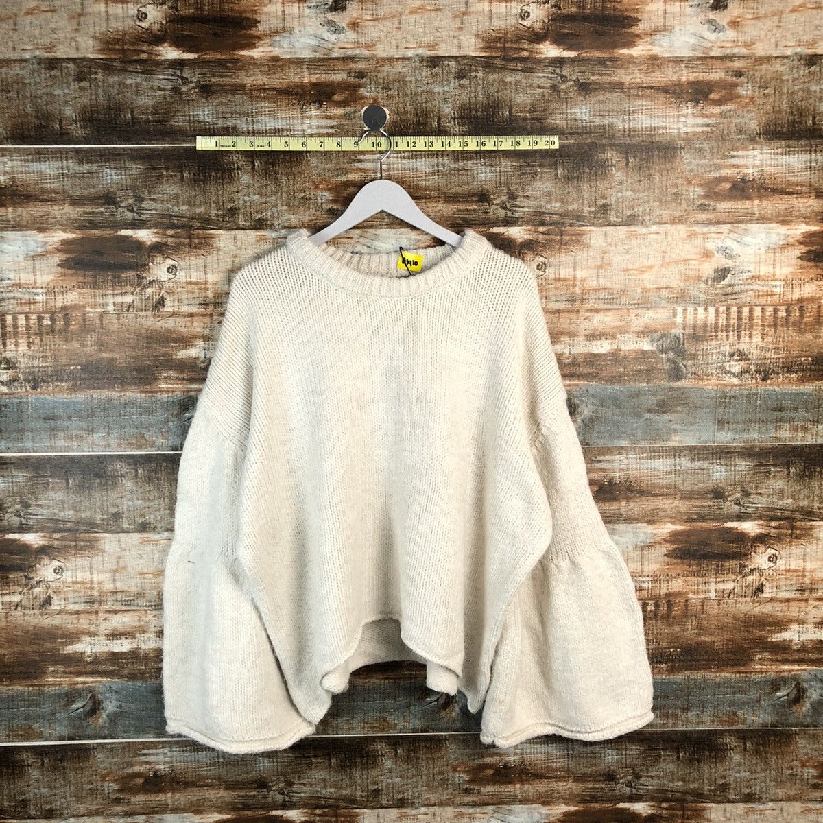 Vintage Japanese Brand vintage baggie White Knitwear #A1910 Size L / US 10 / IT 46 - 1 Thumbnail