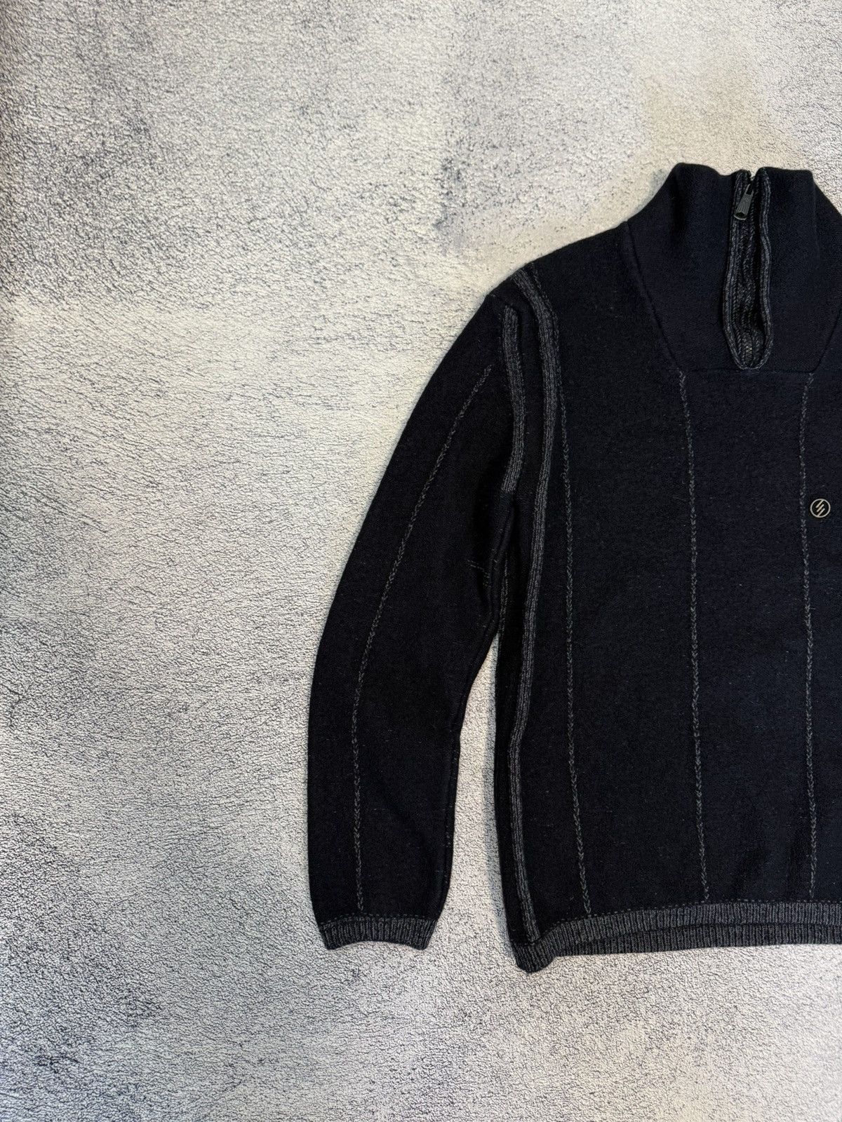 Massimo Osti Massimo Osti Wool Sweater MRS Italy Logo Knit Zip Collar Men Size US S / EU 44-46 / 1 - 11 Thumbnail