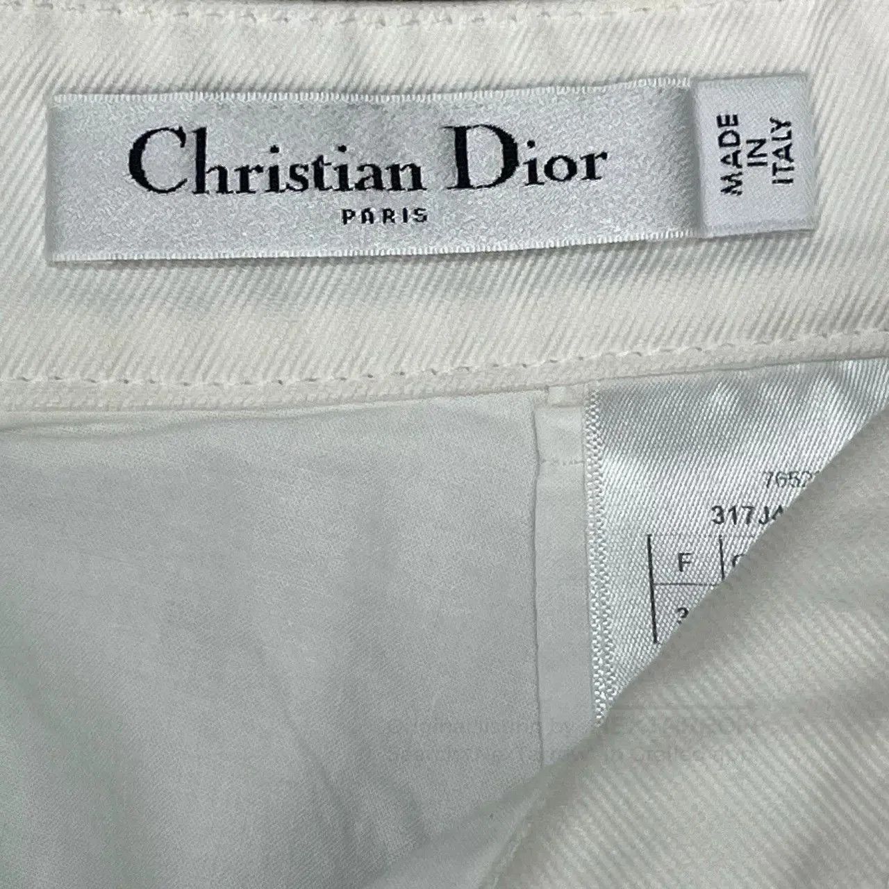 Dior Dior White Ruffled Mini Skirt. Size 33" - 3 Thumbnail