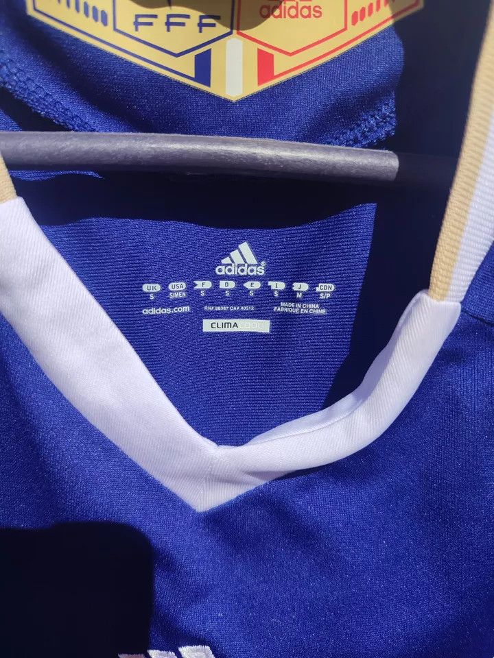 Adidas FRANCE NATIONAL TEAM 2010 HOME FOOTBALL Kit SHIRT SOCCER Size US S / EU 44-46 / 1 - 7 Thumbnail