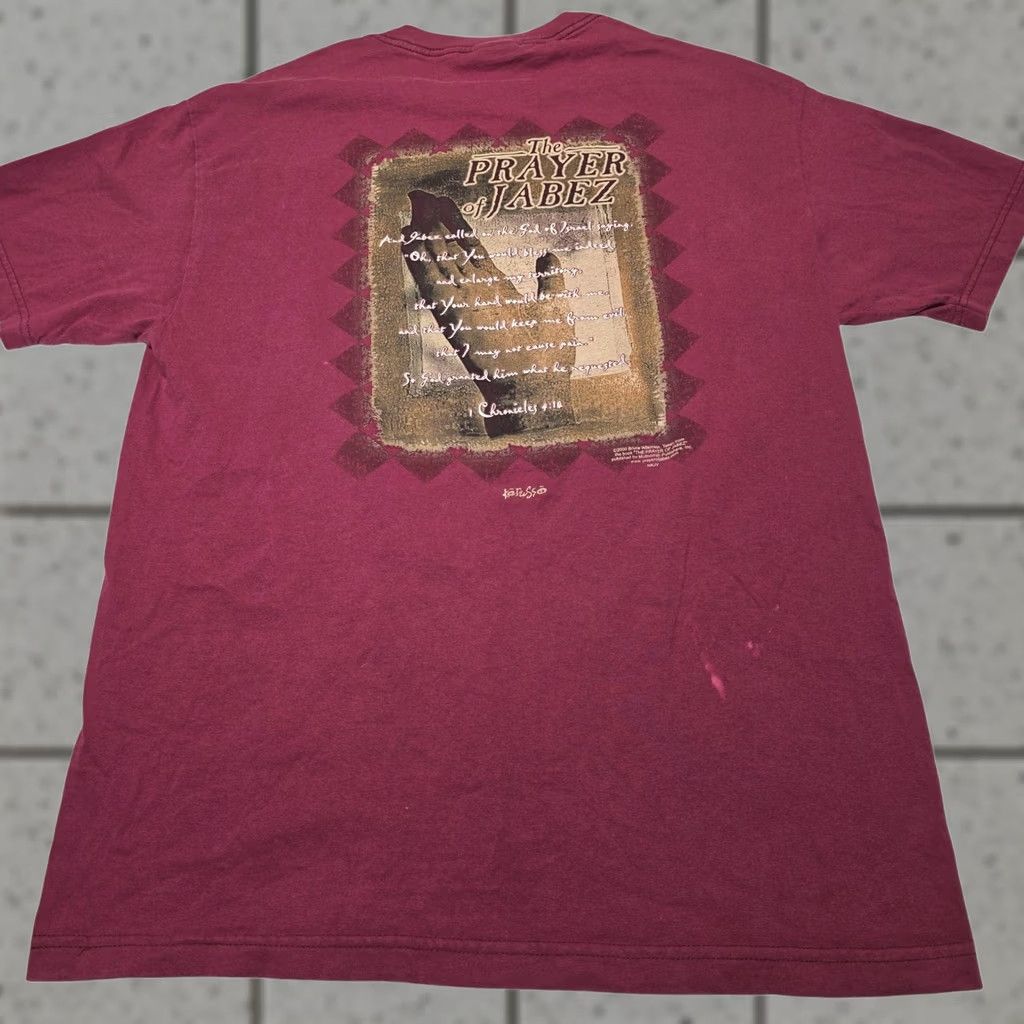 AAA VINTAGE The Prayer of Jabez T-Shirt L Maroon Graphic Print 90s 2000s Mens Mens Size US L / EU 52-54 / 3 - 1 Thumbnail