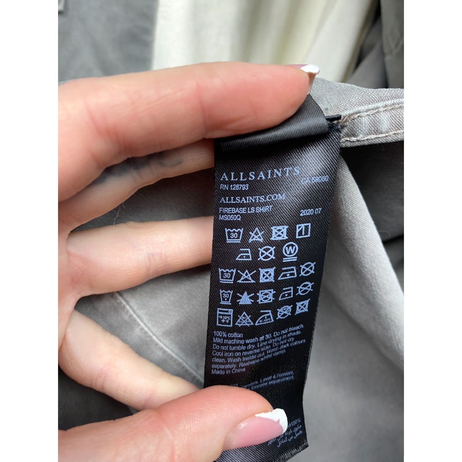 Allsaints AllSaints Firebase Shirt Jacket XL Gray Mens Windbreaker Overshirt Shirt Jacket XL Gray Size US XL / EU 56 / 4 - 4 Thumbnail