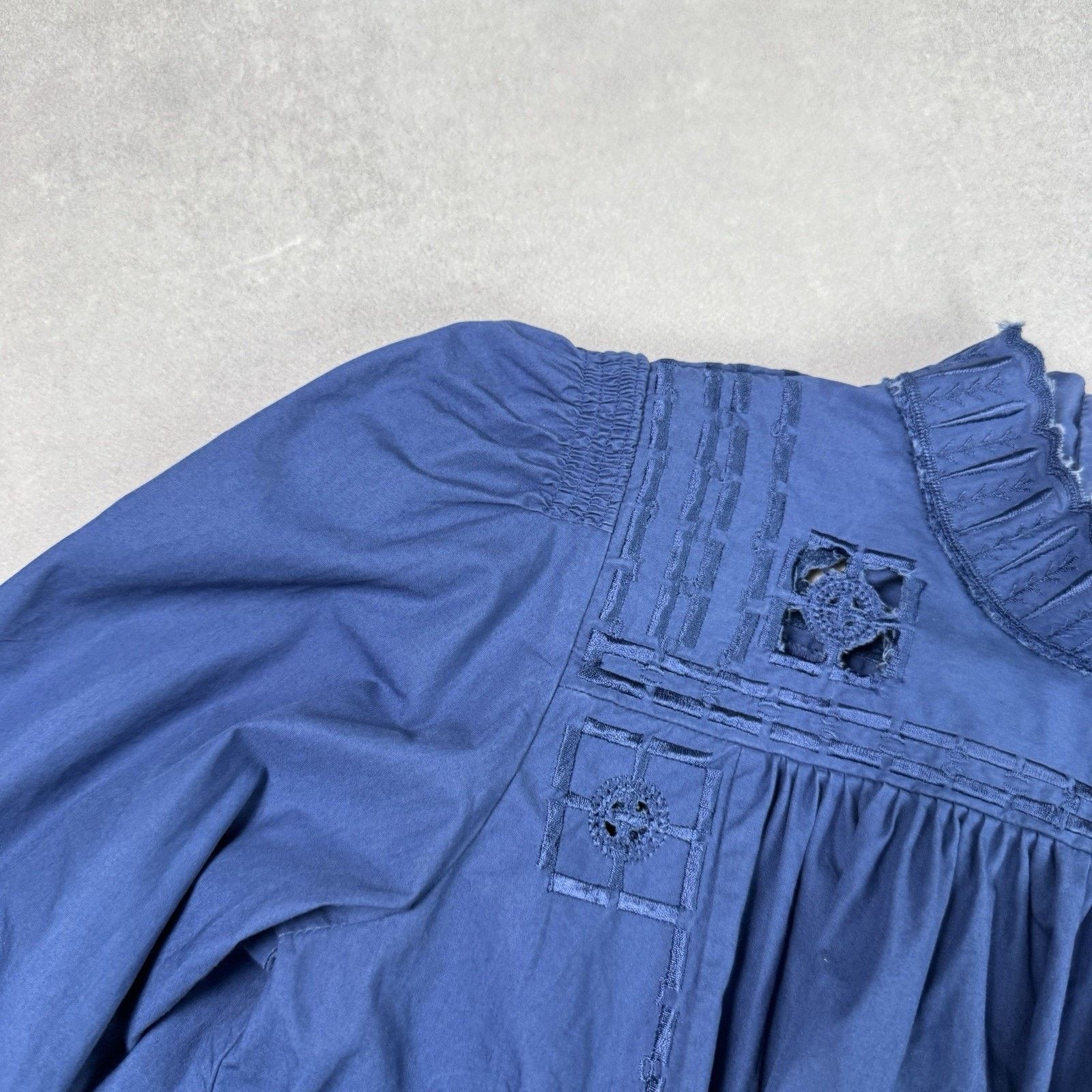 Isabel Marant Isabe Marant Women Blouse Blue Size 38 Cotton Size XS / US 0-2 / IT 36-38 - 5 Thumbnail