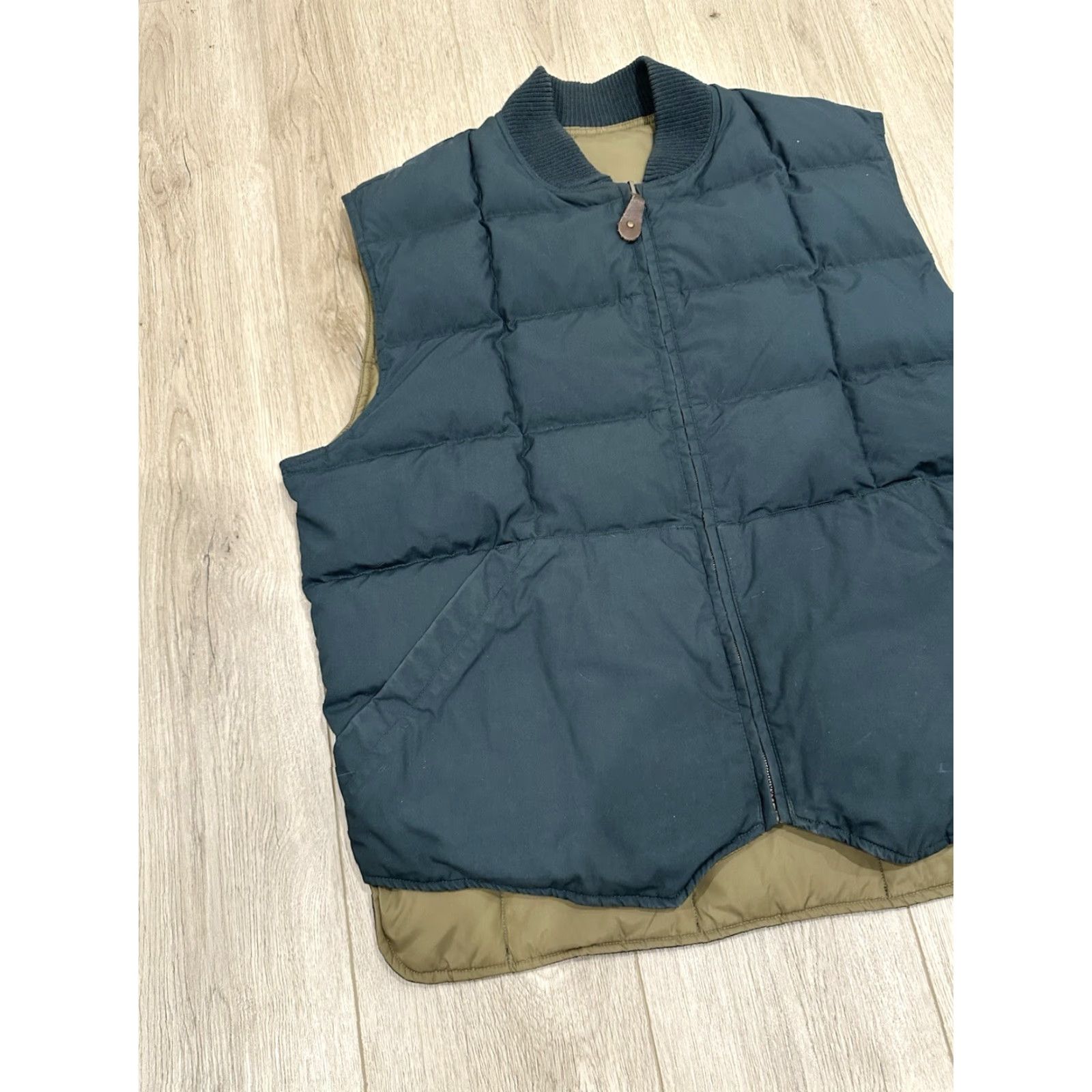 Eddie Bauer VINTAGE Eddie Bauer Reversible Down Vest Mens L Green Beige Quilted Puffer Shirt Size US L / EU 52-54 / 3 - 3 Thumbnail