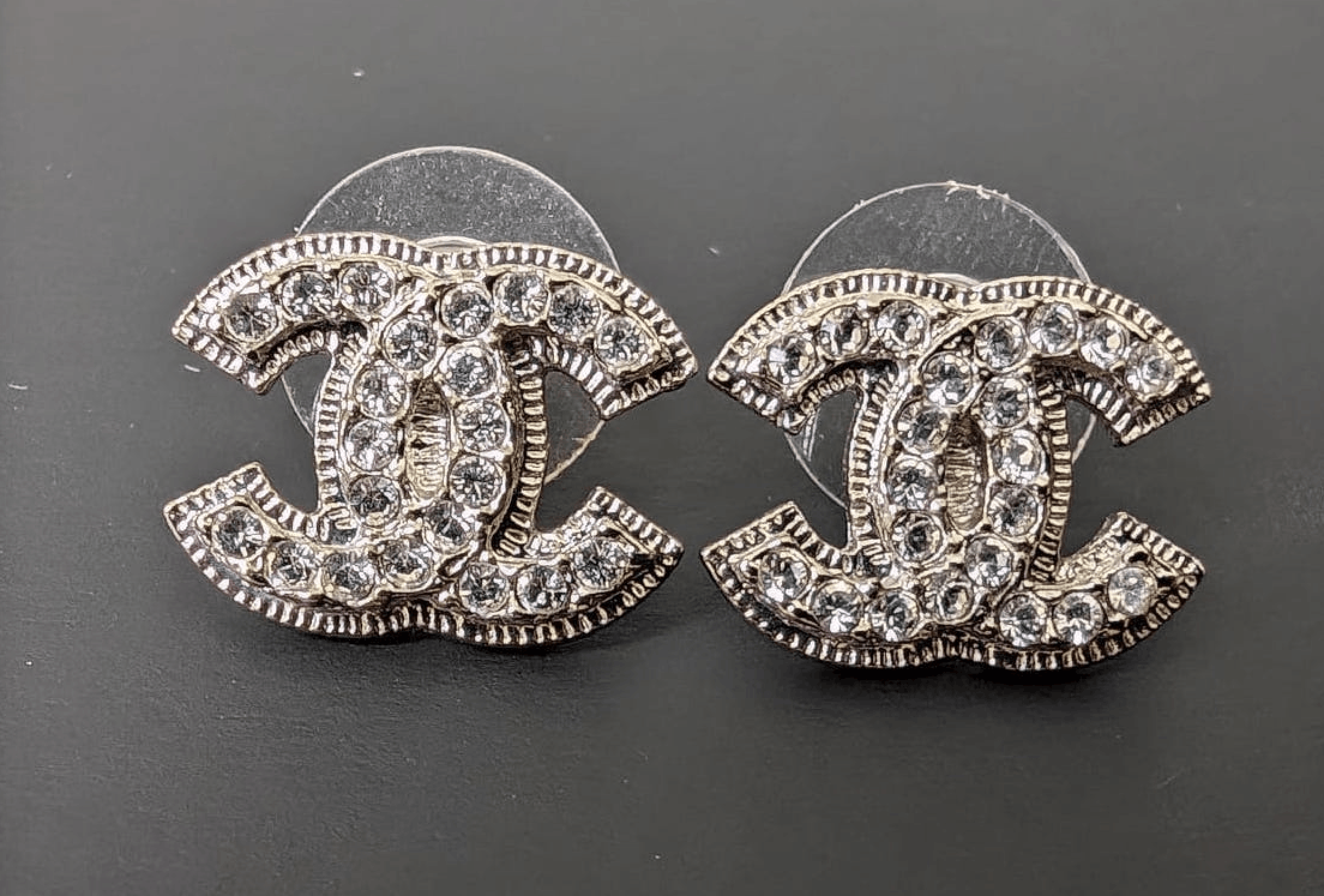 Chanel Chanel CC A12V Logo Classic Crystal SHW CocoMark Earring Box Size ONE SIZE - 5 Thumbnail