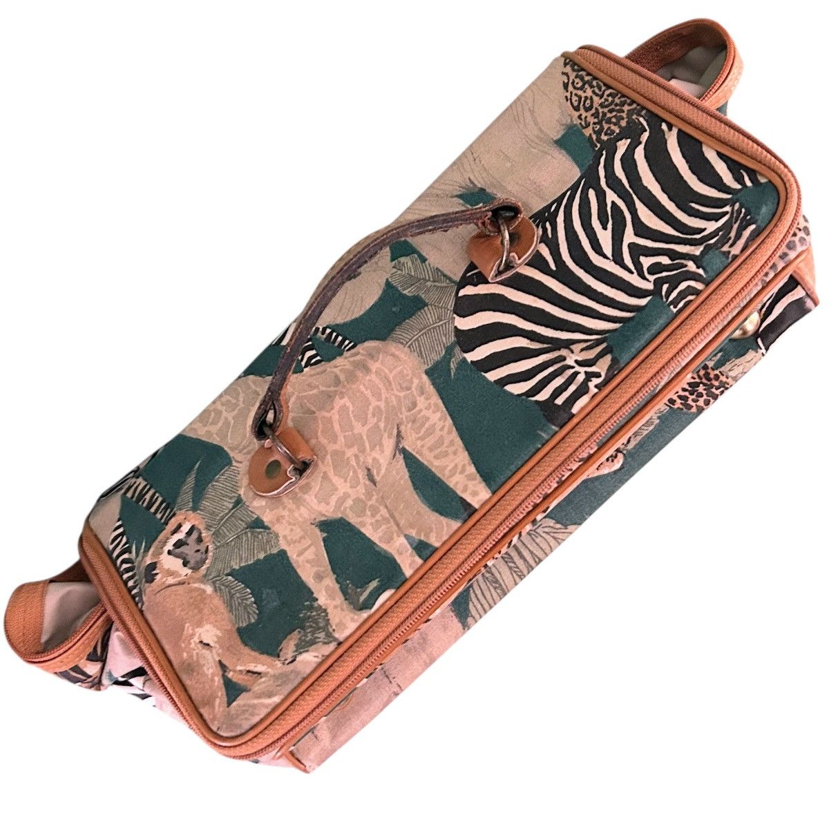 Other Vintage Herz Safari Jungle Animal Print Travel Cosmetic Bag Size ONE SIZE - 13 Thumbnail