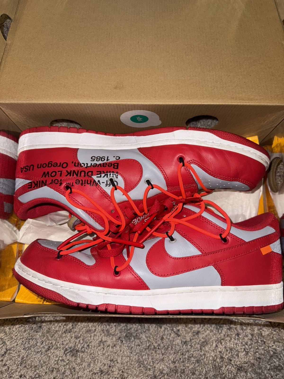 Nike × Off-White OFF WHITE NIKE DUNK UNLV Size US 13 / EU 46 - 2 Thumbnail