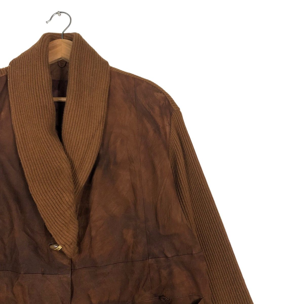 Issey Miyake 🔥Vintage Suede Leather Jacket Double Breast Japan Made Size US M / EU 48-50 / 2 - 6 Thumbnail