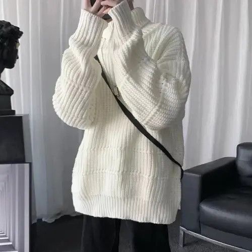 Japanese Brand × Vintage Turtle Neck - Style Streetwear Knitted Sweatshirt Size US L / EU 52-54 / 3 - 3 Thumbnail