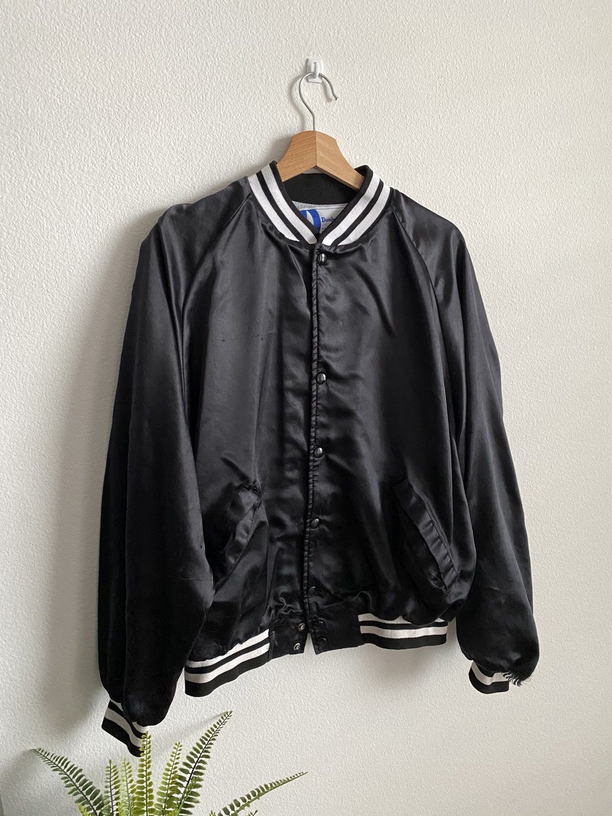Vintage Vintage 80s Satin Varsity Jacket Size US XL / EU 56 / 4 - 2 Thumbnail