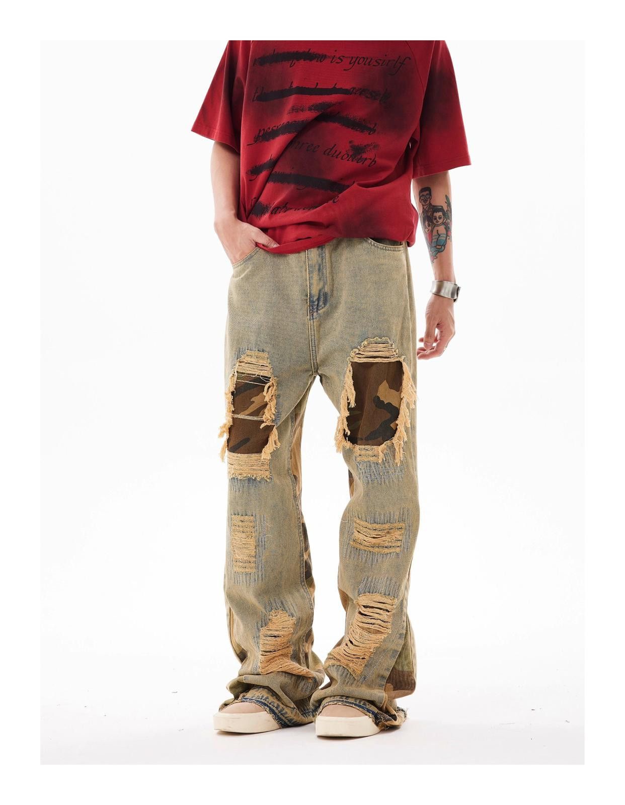 Other Acid Wash Distressed Denim Jeans Size US 32 / EU 48 - 1 Thumbnail