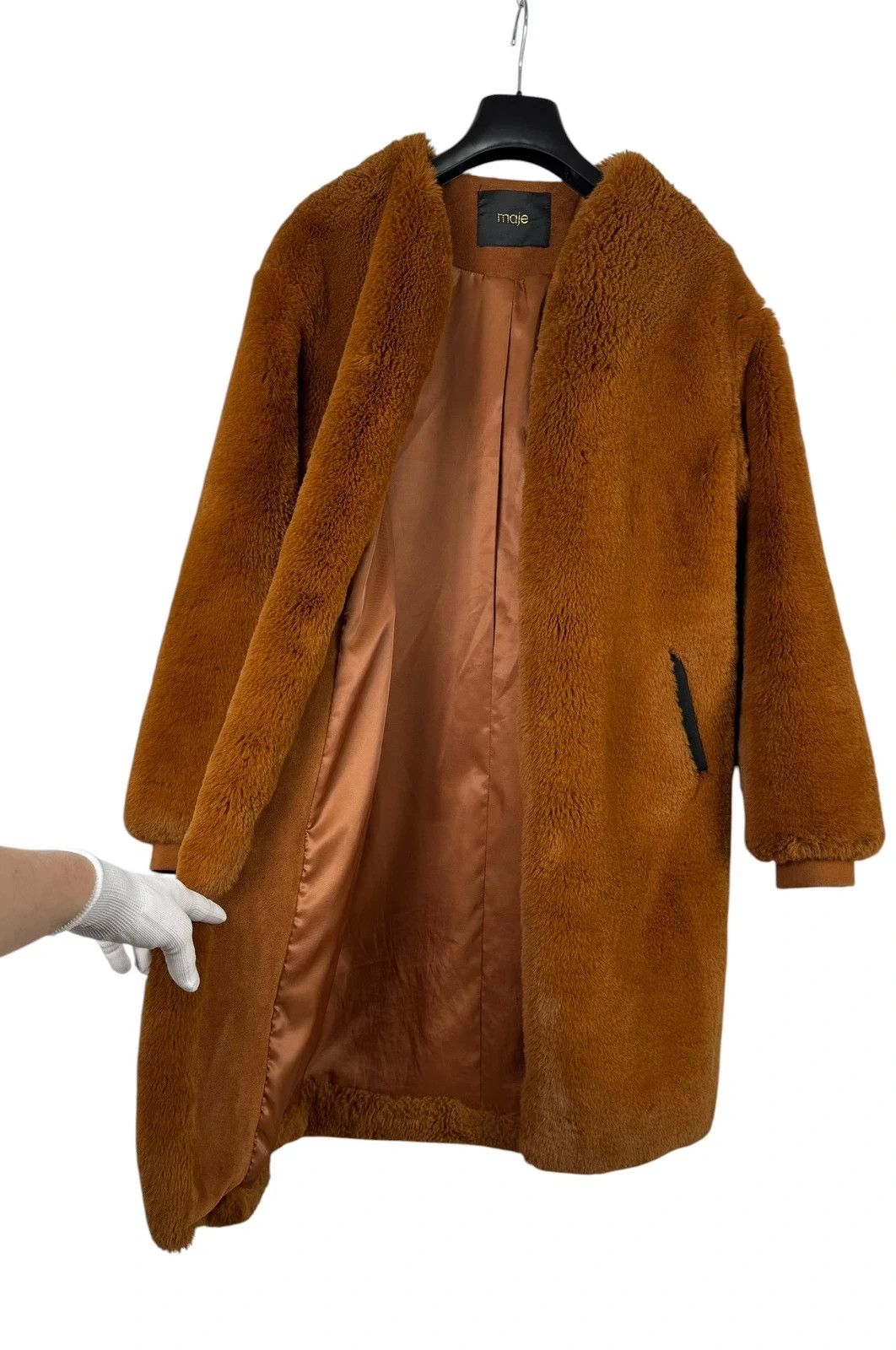 Maje Maje Faux Fur Teddy Coat Polyester Size XS / US 0-2 / IT 36-38 - 10 Thumbnail