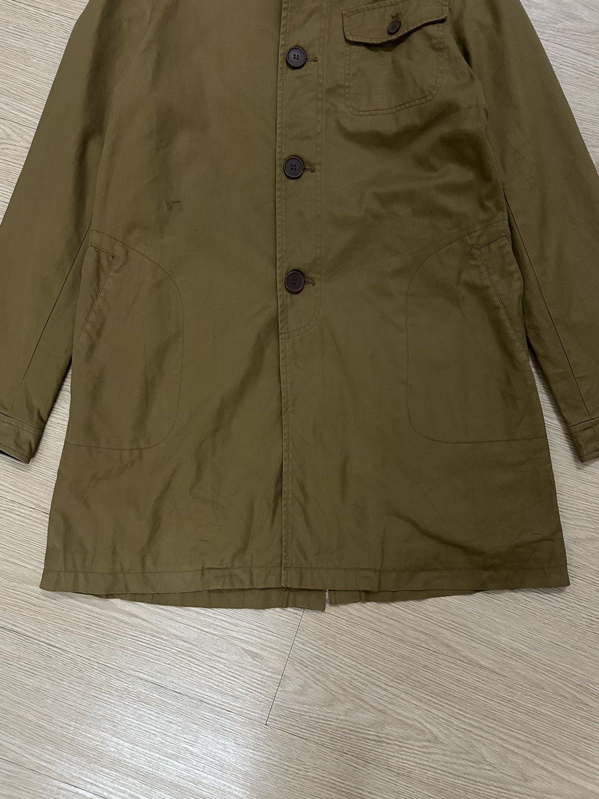 Global Work × Japanese Brand Global Work Aesthetic Workwear Style Corduroy Trench Coat Size US L / EU 52-54 / 3 - 4 Thumbnail