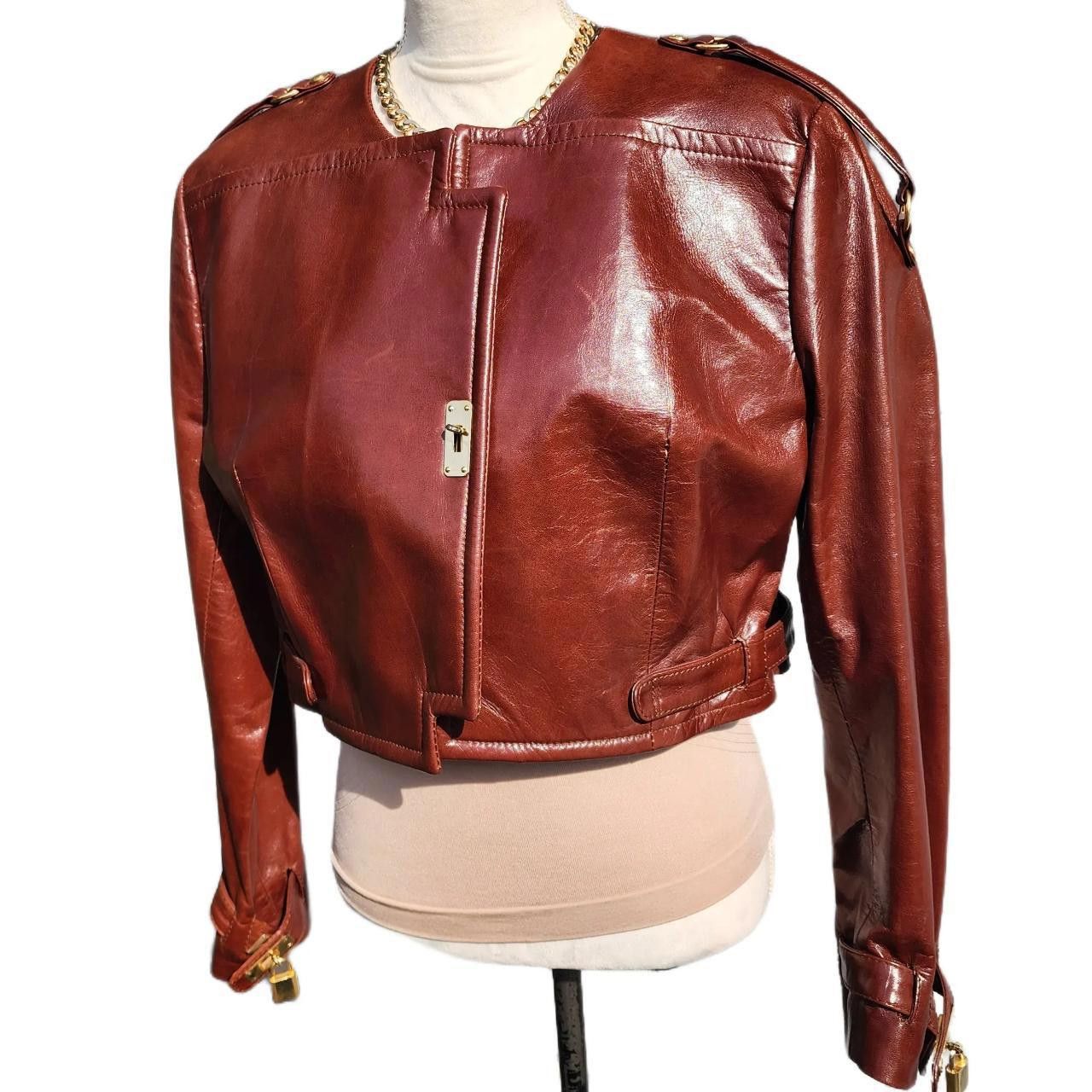 Moschino Moschino By Redwall. Vintage Brown Leather Jacket Size: 46 Size M / US 6-8 / IT 42-44 - 1 Thumbnail