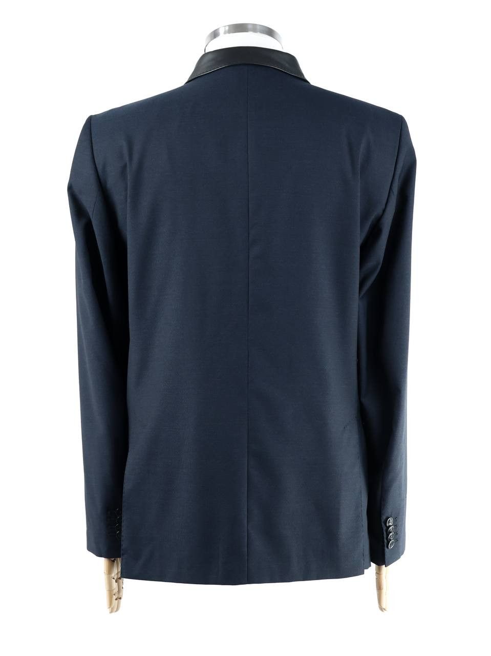J.Lindeberg J.LINDEBERG Super 100's wool blazer with leather collar Size 54R - 3 Thumbnail