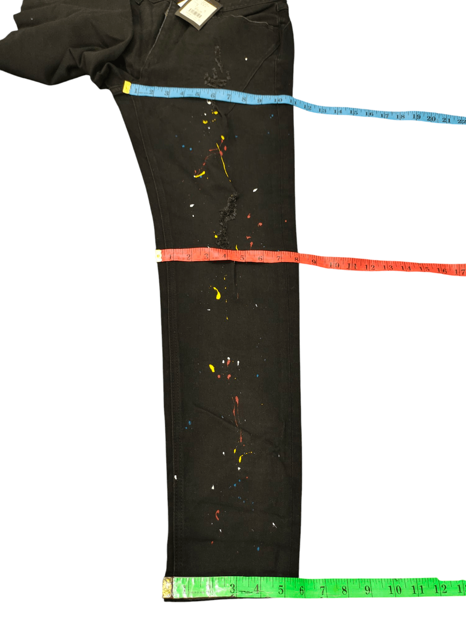 Number (N)ine Number (N)ine Painted Distress Denim Pants Size US 29 - 16 Thumbnail