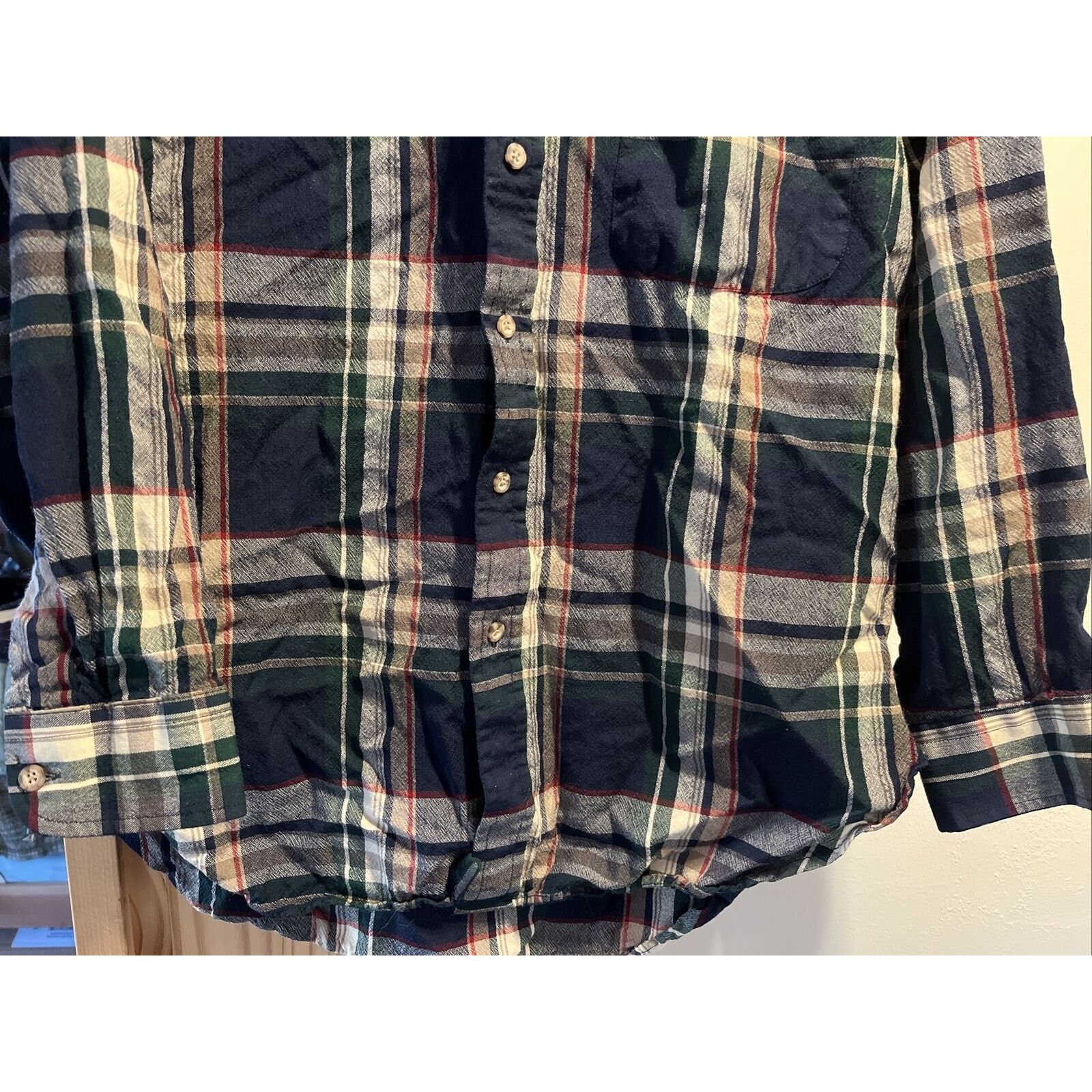 Pendleton Pendleton Sir Men’s M Green Plaid LS Wool Shirt *shrunk* Size US M / EU 48-50 / 2 - 7 Thumbnail