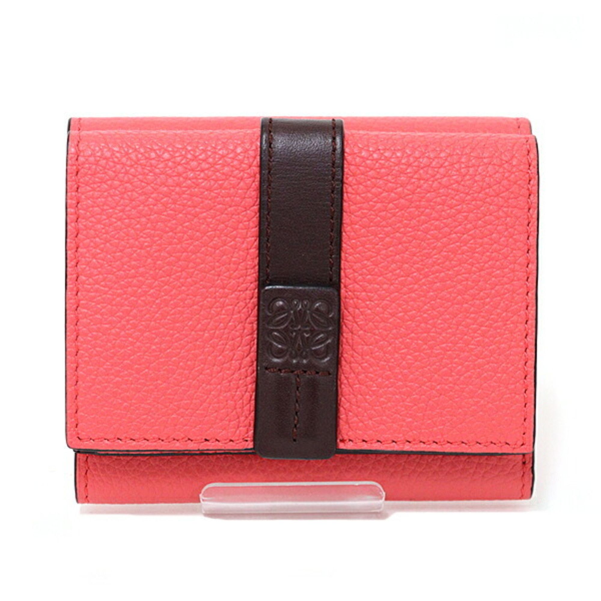 Loewe LOEWE Trifold Wallet, Compact Soft Grain Calfskin, C660S26X03, Pink, S Size ONE SIZE - 1 Thumbnail