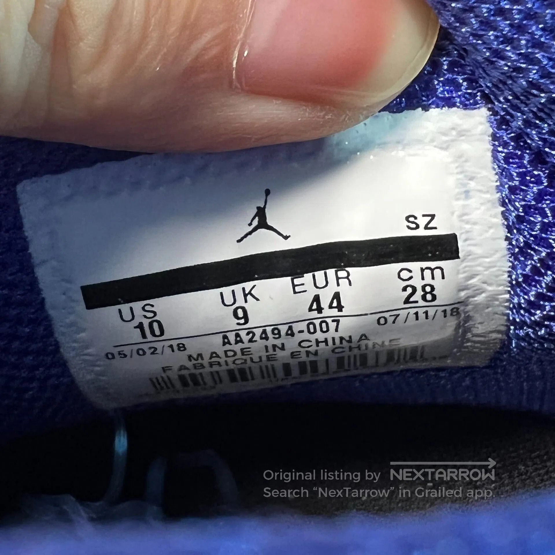 Jordan Brand Air Jordan 18 AA2494. Size US 10 / EU 43 - 7 Thumbnail