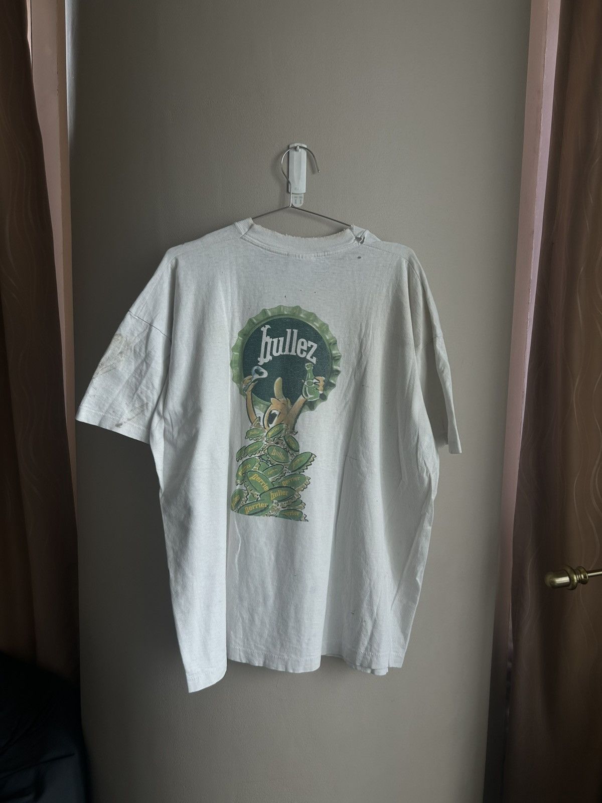 Vintage Vintage Fader Perrier Drink 90s Graphic T Shirt Thrashed Size US L / EU 52-54 / 3 - 6 Thumbnail